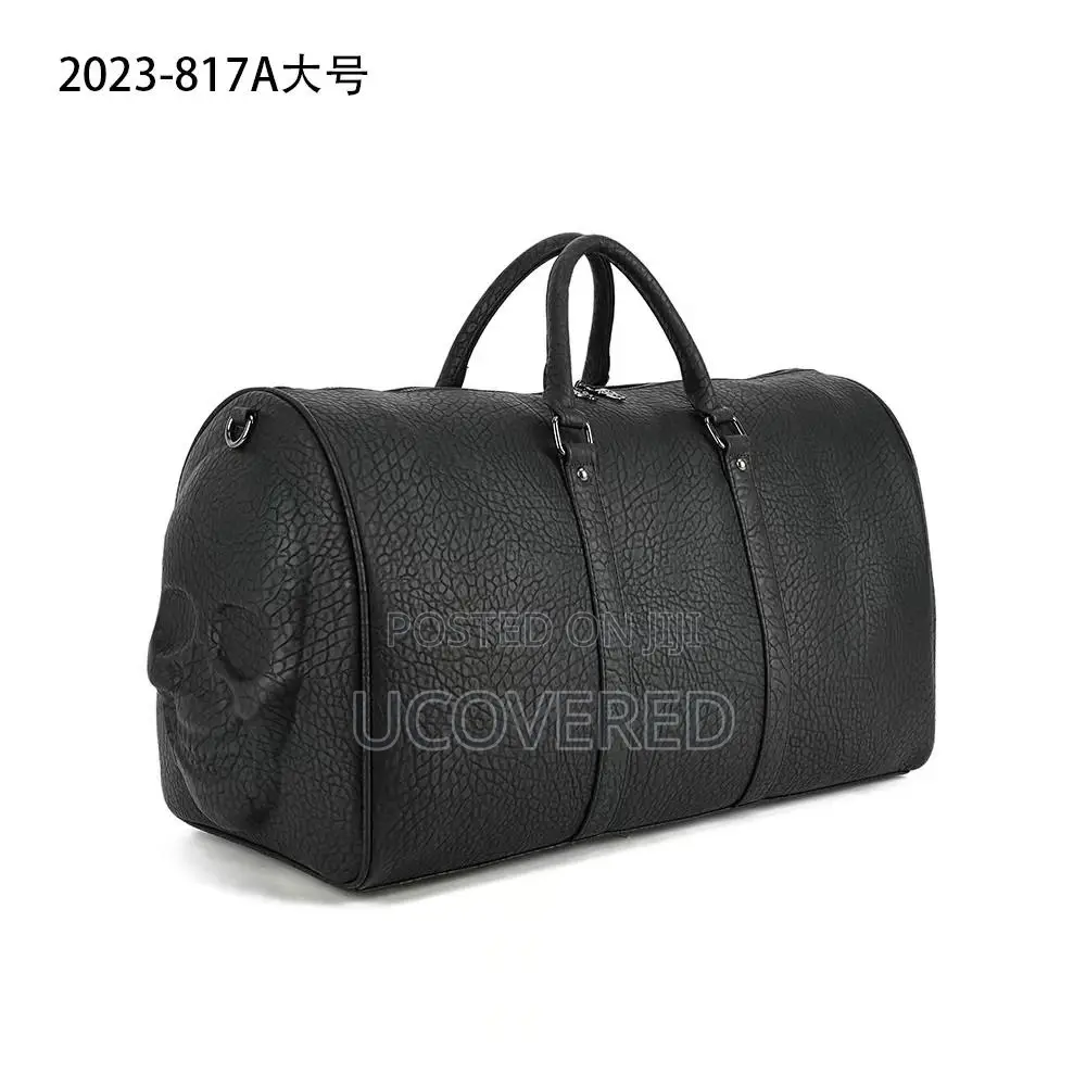 Skull Real Leather Duffel Bag