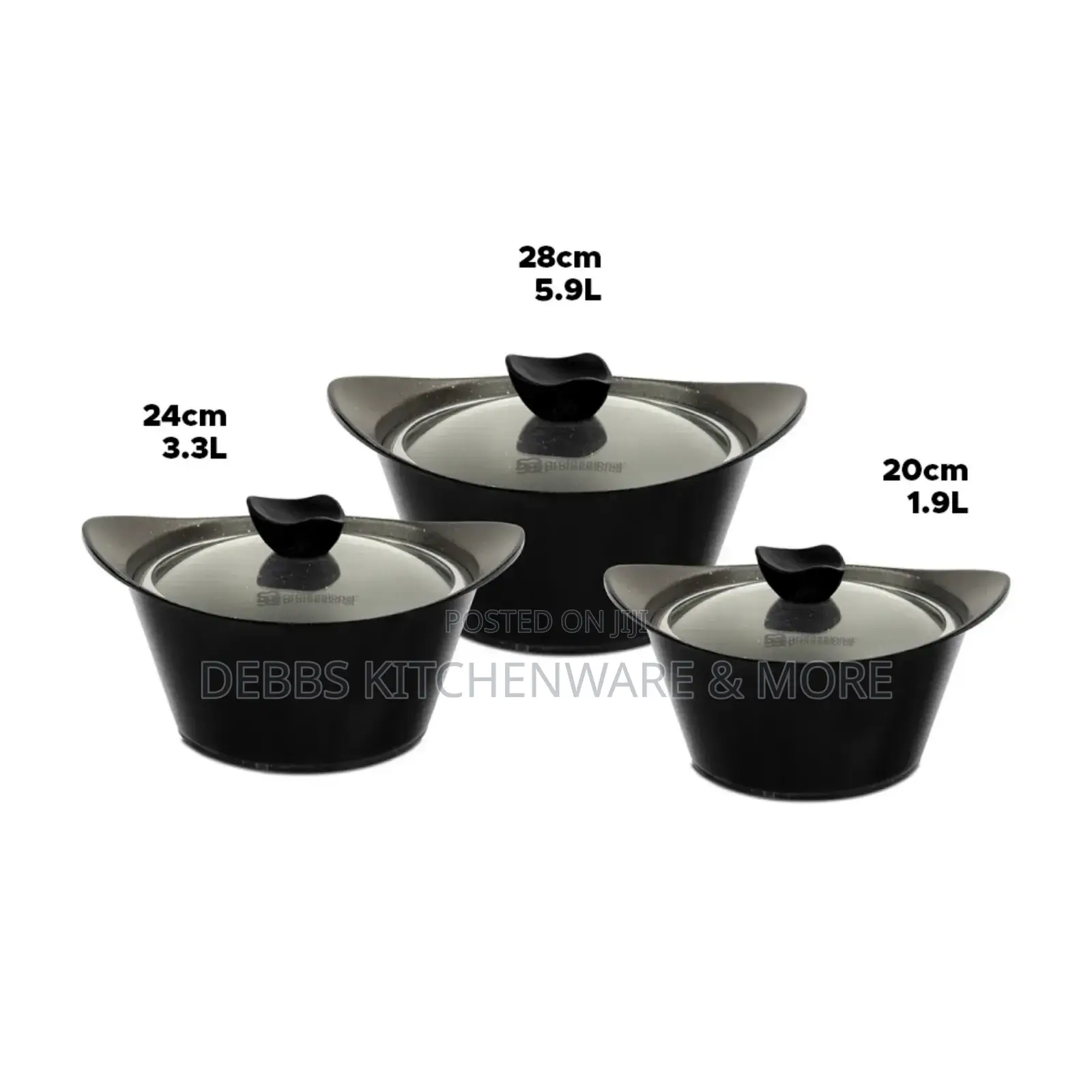 3pc Caia Sq Professional Cookware