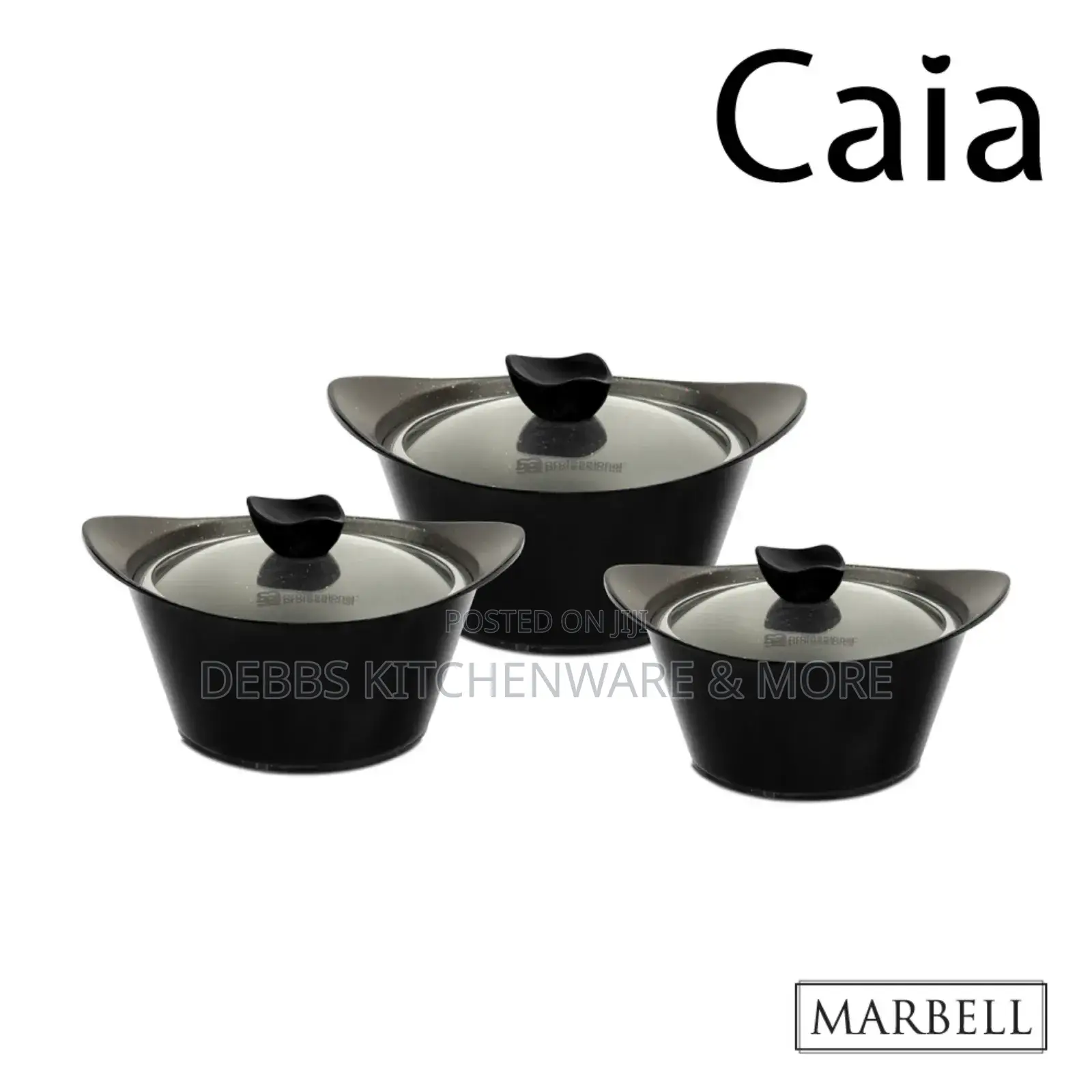 3pc Caia Sq Professional Cookware