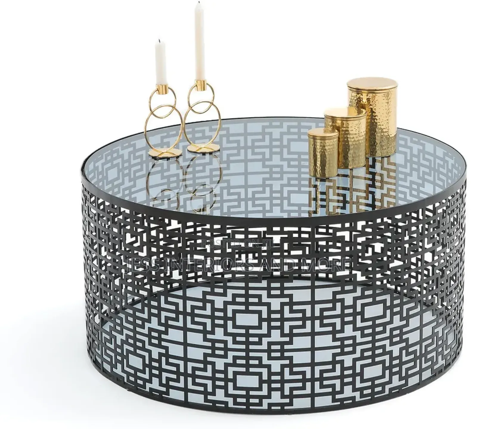 Glass Top Center Table (Motifs)
