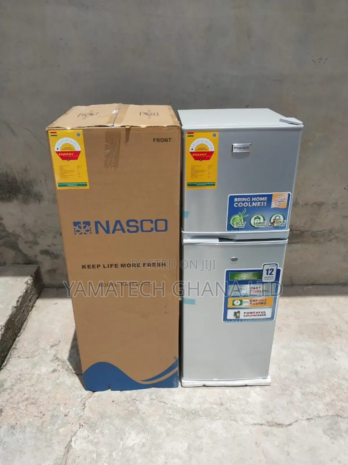 Nasco 138 Litre Double Door Fridge With Top Freezer