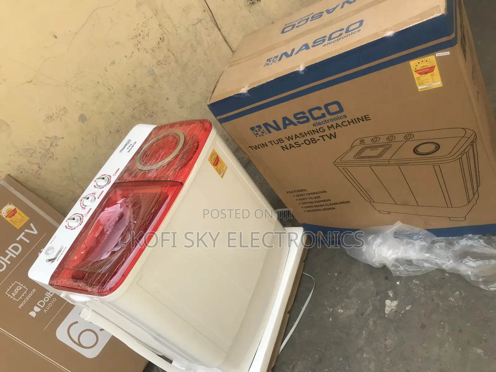 Heavy Packaging Nasco 8kg Twin Tub Washing Machine