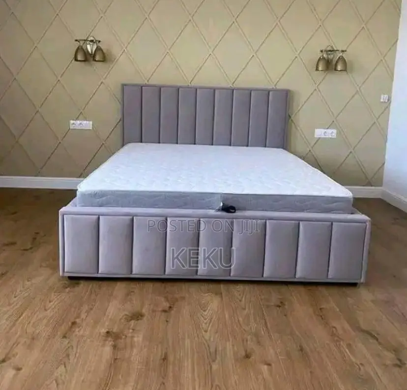 Off White Bed With Mattress