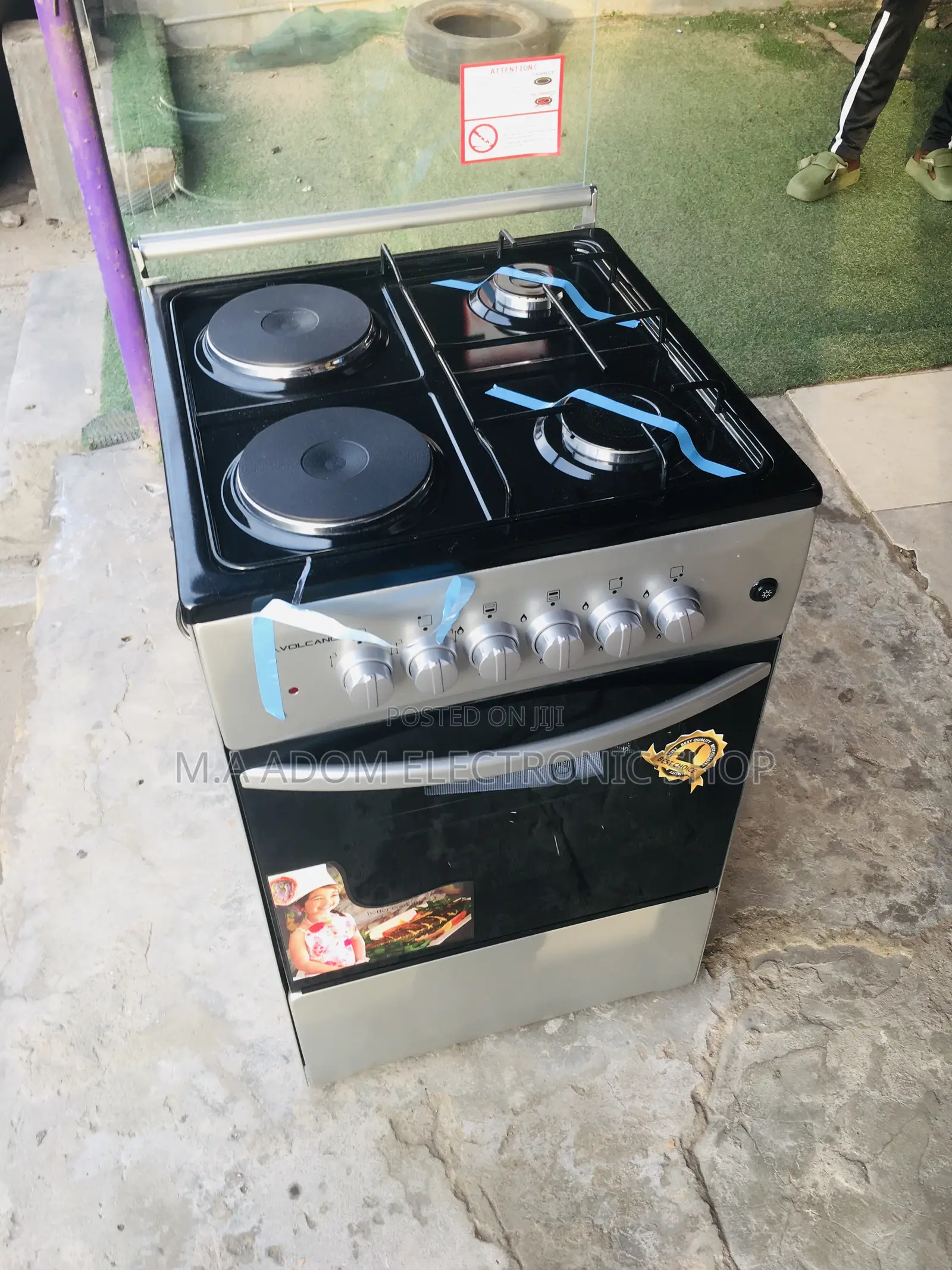 2+2 Gas Cooker With Electric Burner