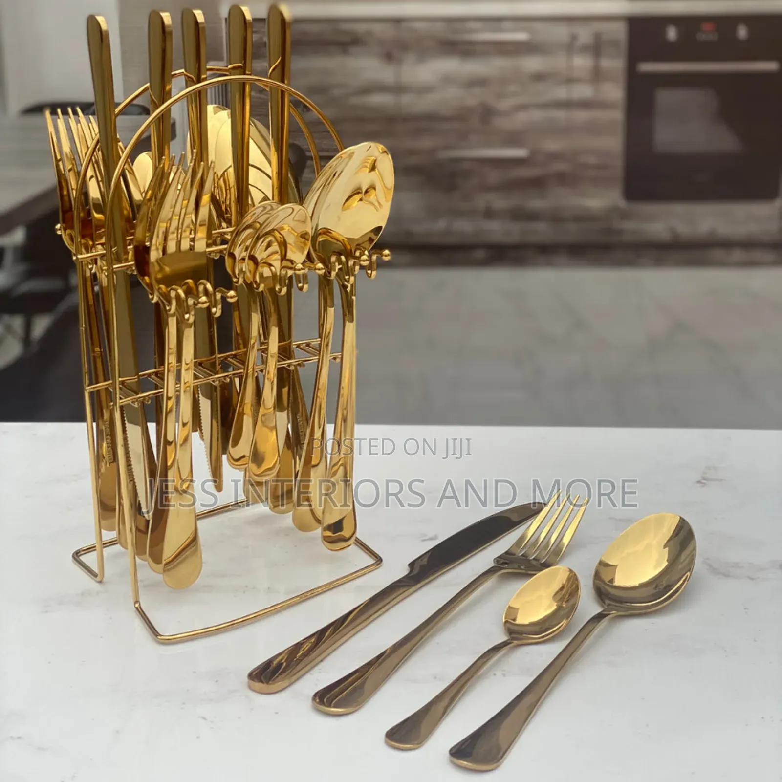 24pcs Stainless Steel Cutlery Set With Stand