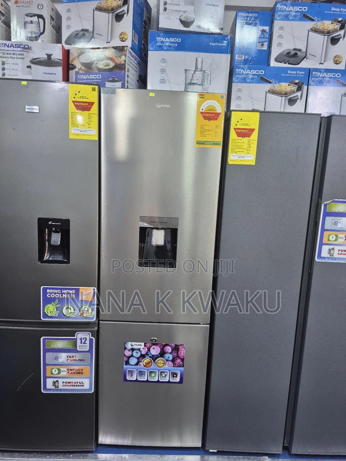 Top Quality~Pearl Pf406b-2b Double Door Fridge_freezer
