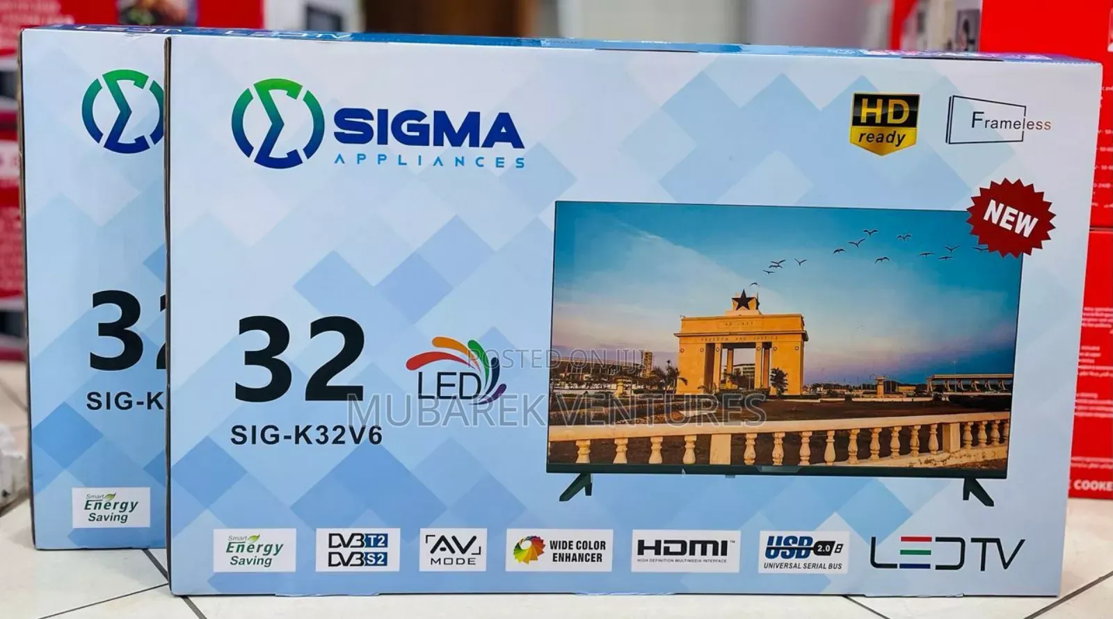 Sigma 32 Fhd Digital Frameless Satellite Tv + Free Wall