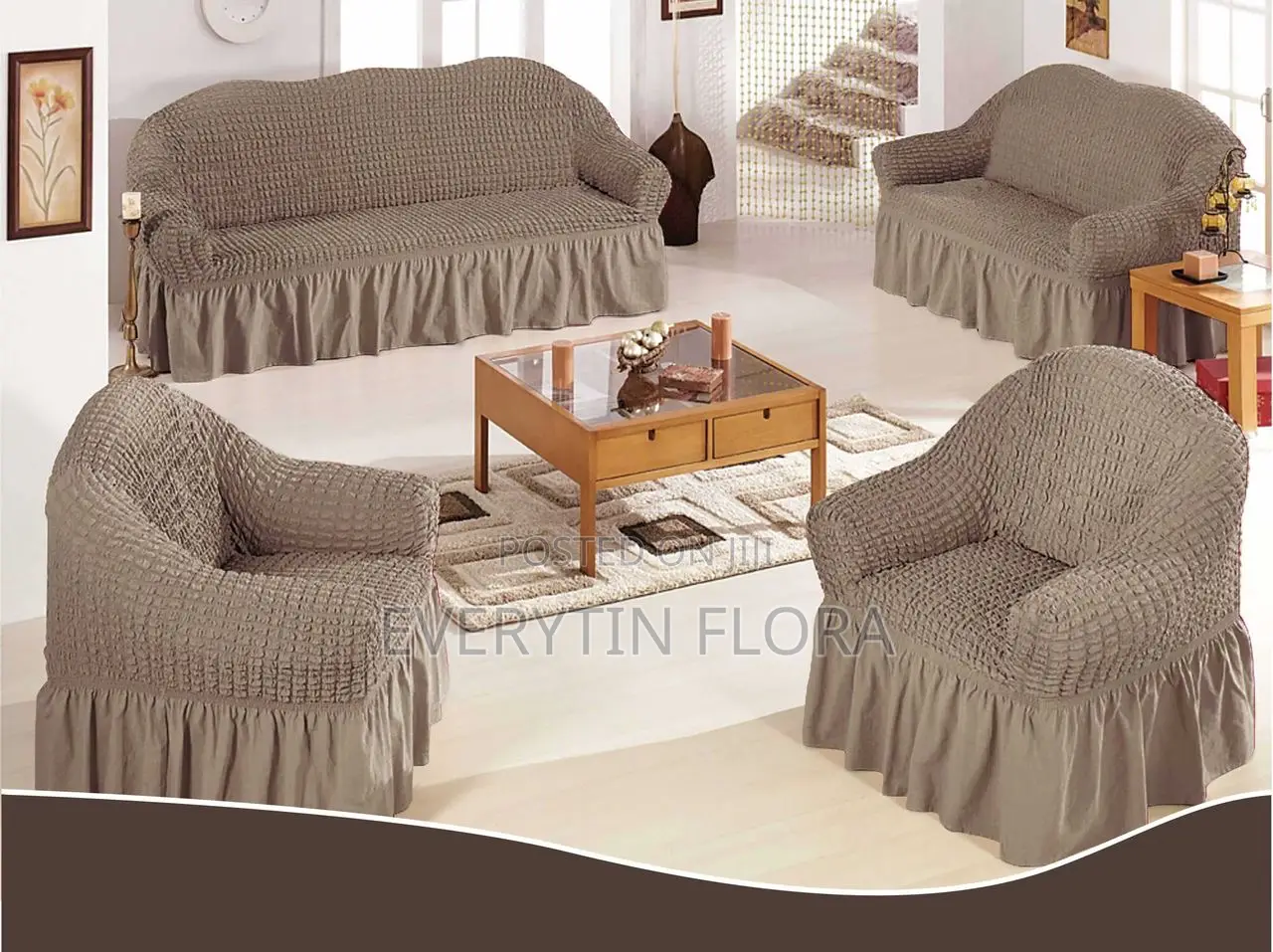 Skirt Sofa Covers ( for Full Sofa Set )