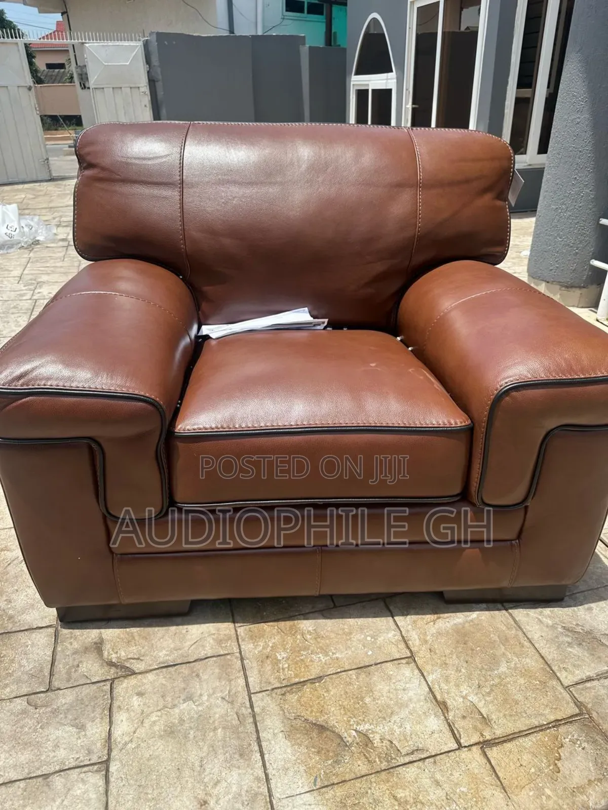 Myars 91" Leather Sofa