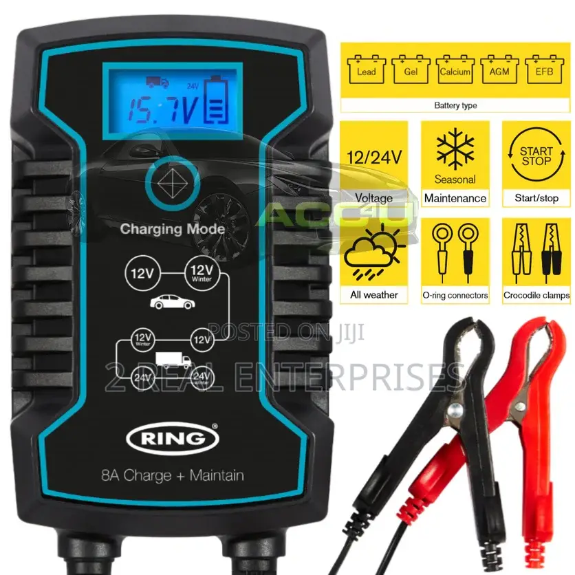 Ring Automotive 8a Smart Battery Charger Maintainer Uk
