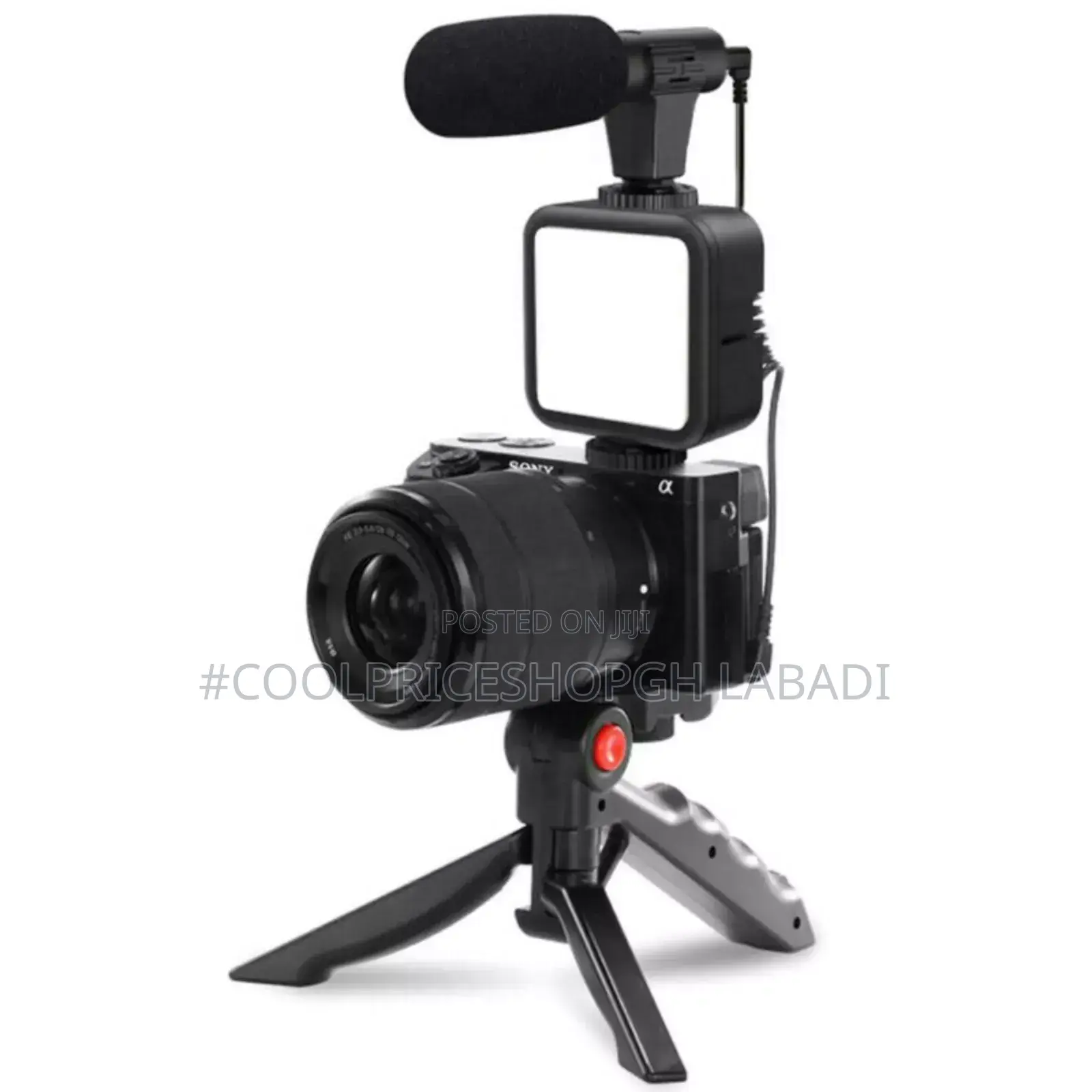 Smartphone Tripod Holder Mini Led and Microphone