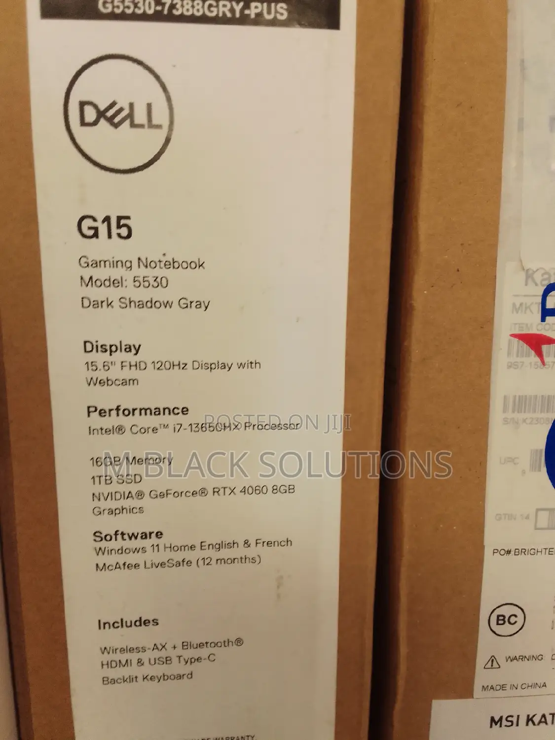New Laptop Dell G15 5535 16GB Intel Core I7 SSD 1T