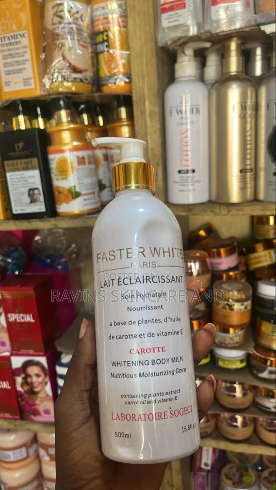 Faster White Paris Set: Body Lotion+ Face Cream+Serum