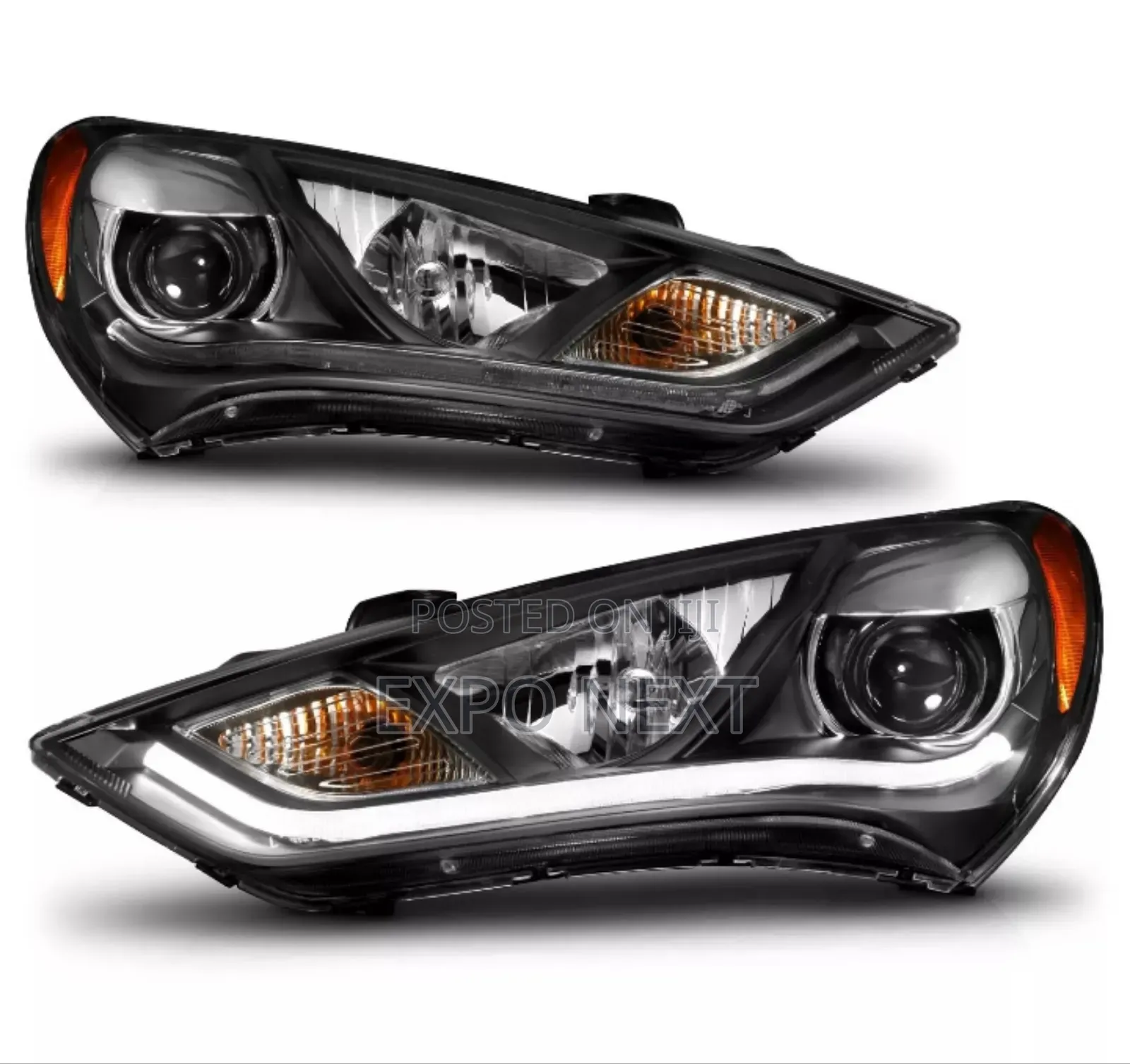 Hyundai Genesis Projector Black Headlights Led 2016-2018