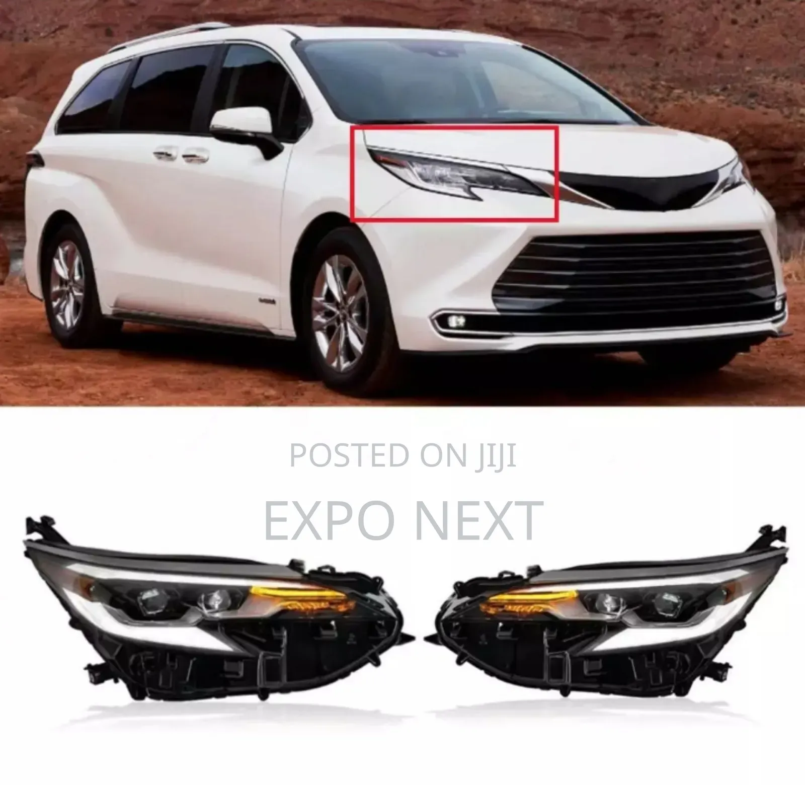 Toyota Sienna Headlights Pair 2015-2020
