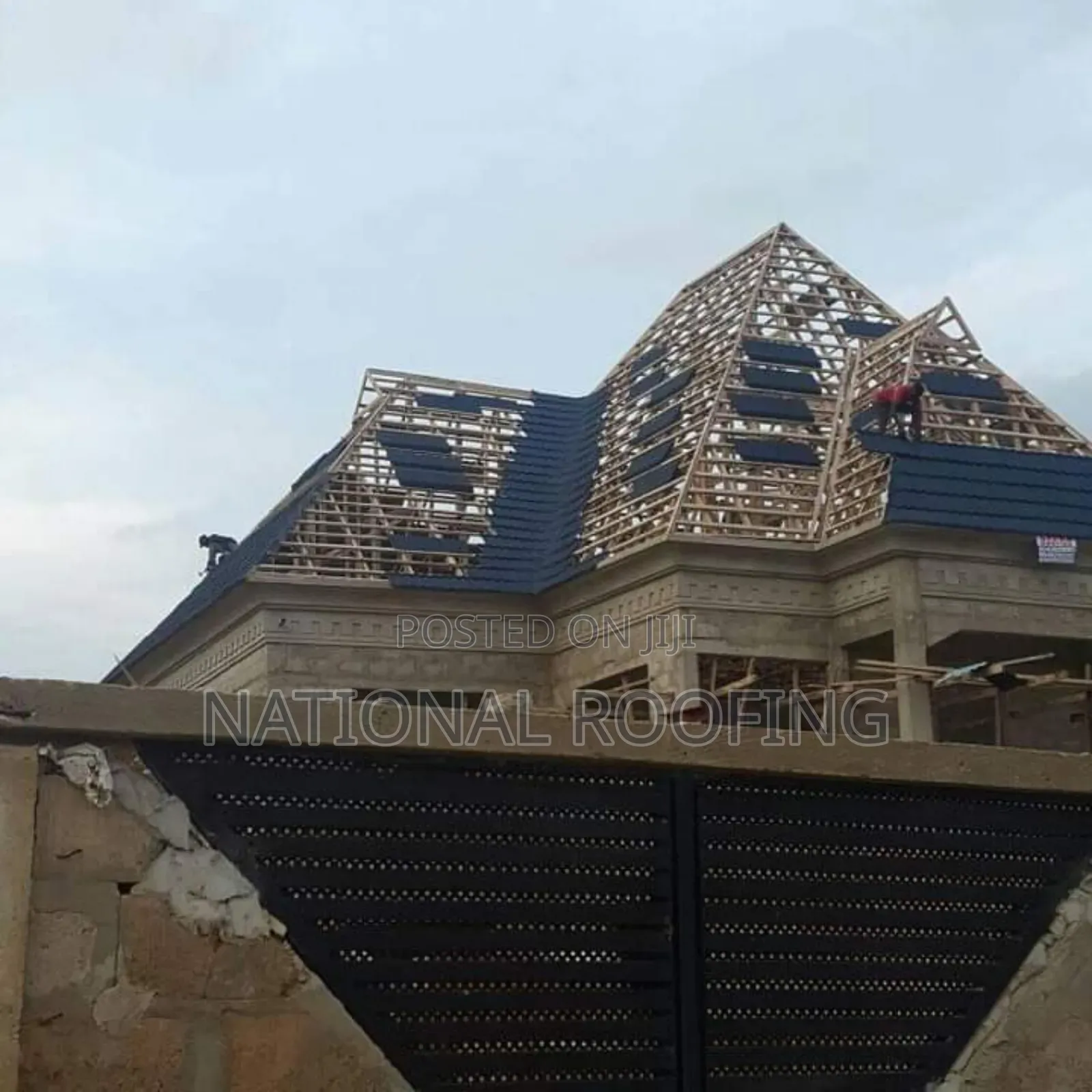 Installation of Stone Coated Roofing Material.