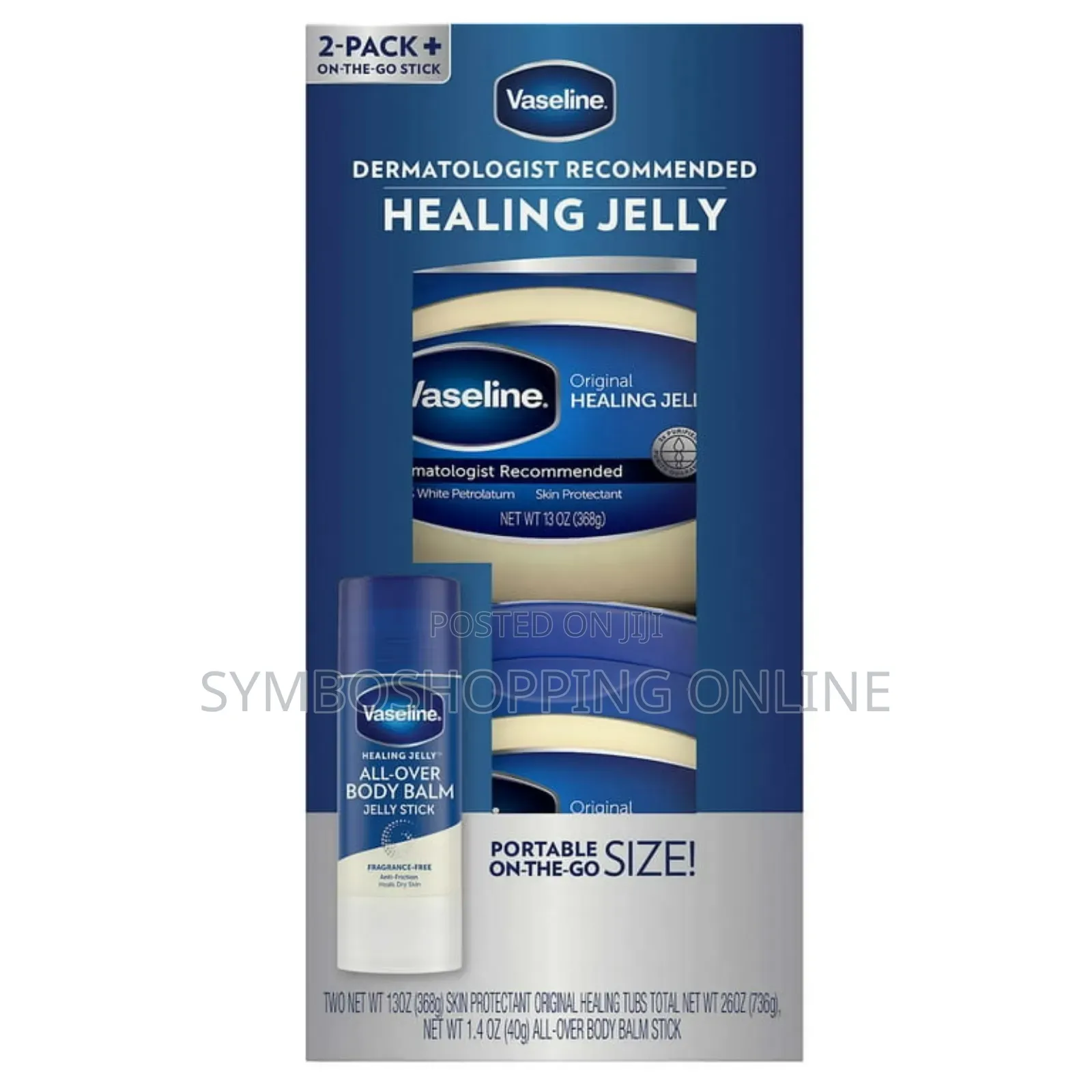 Vaseline Original Healing Jelly 2 Pack + Balm Stick