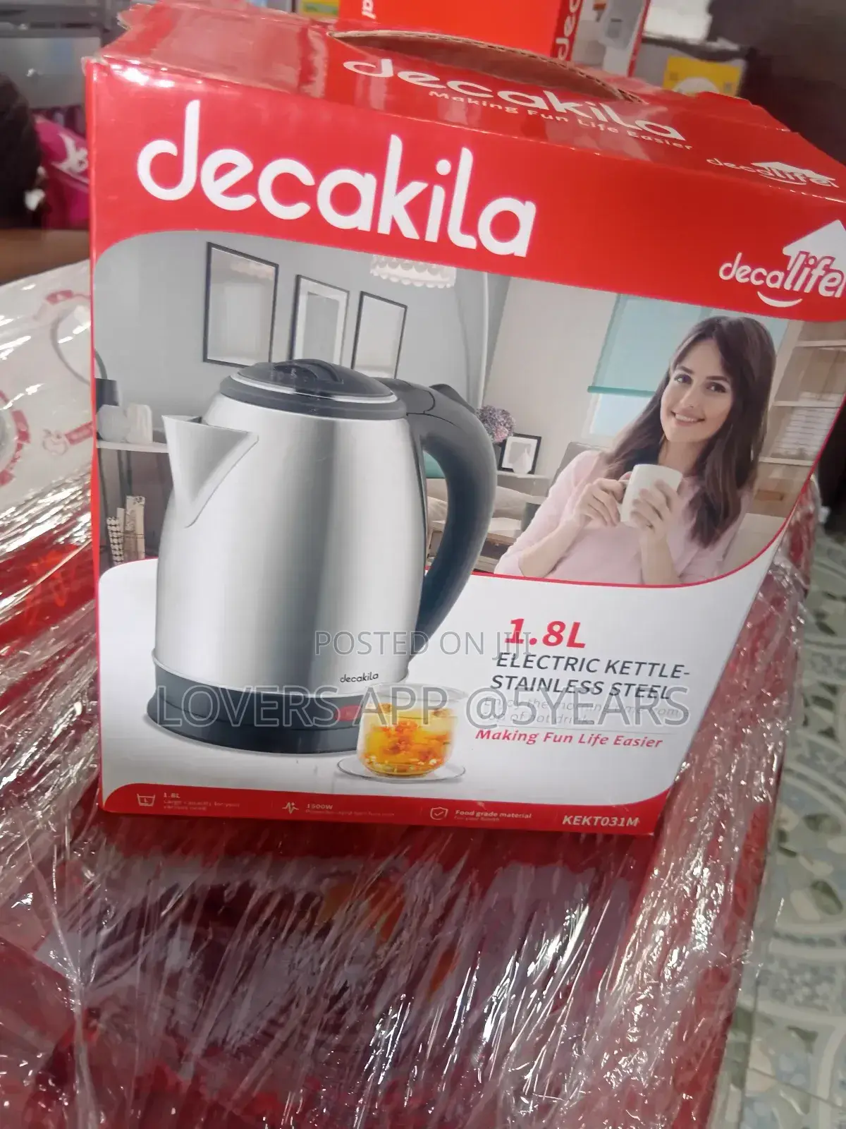 Decakila.8l Electric Kettle Decakila Stainless Steel