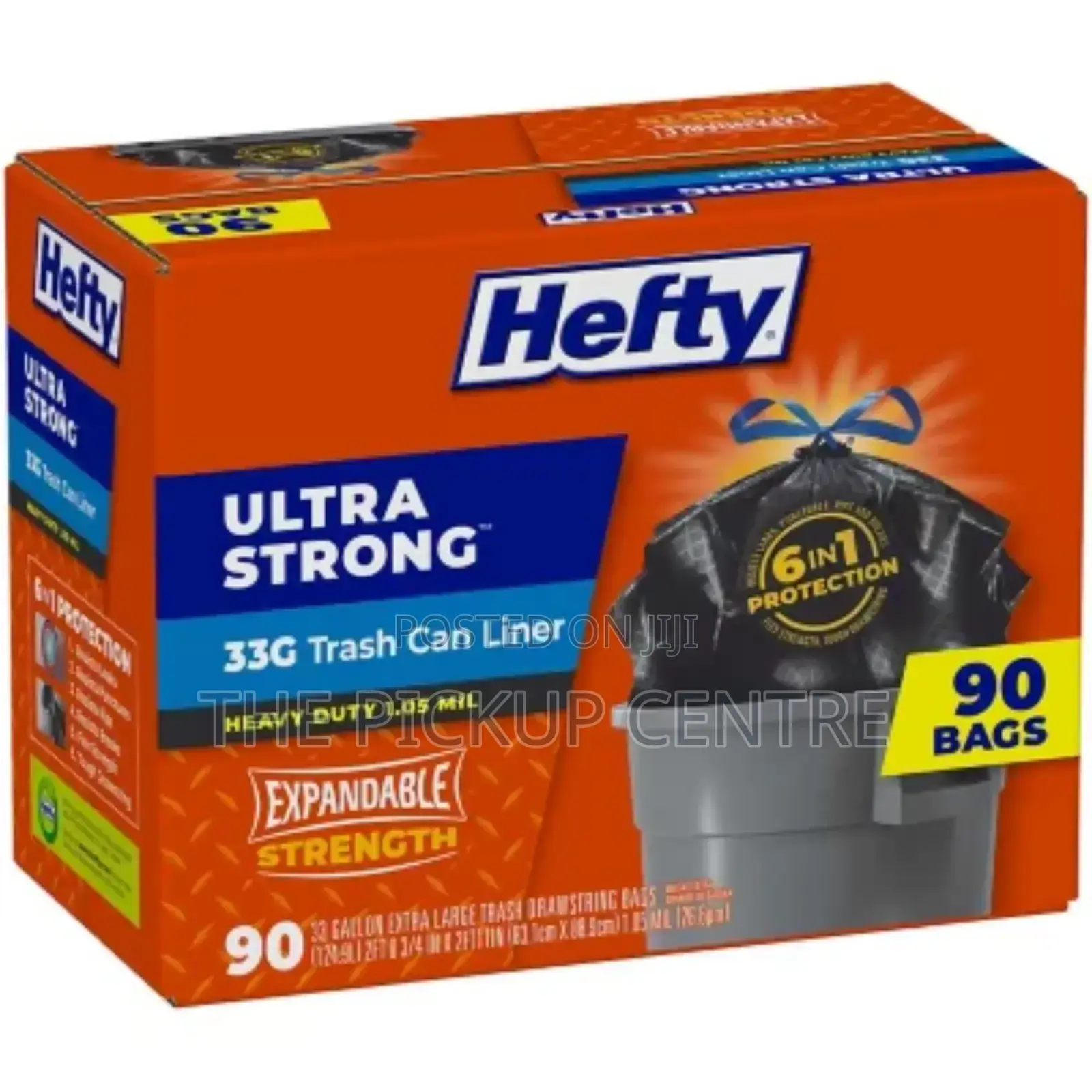 Hefty Ultra Strong 33g Trash Can Liners Heavy Duty 1.05mil