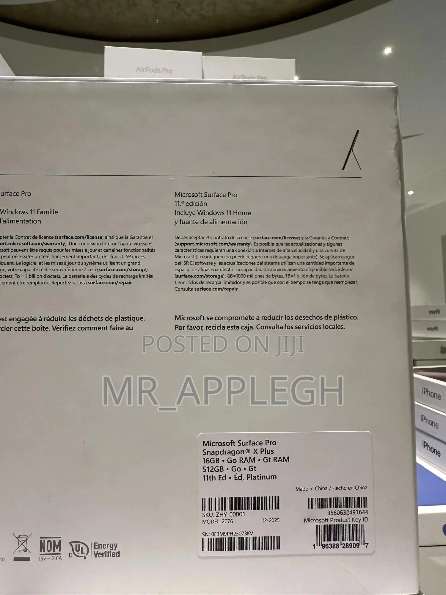 New Microsoft Surface Pro 11th Edition, a Copilot+ PC 16GB SSD 512GB
