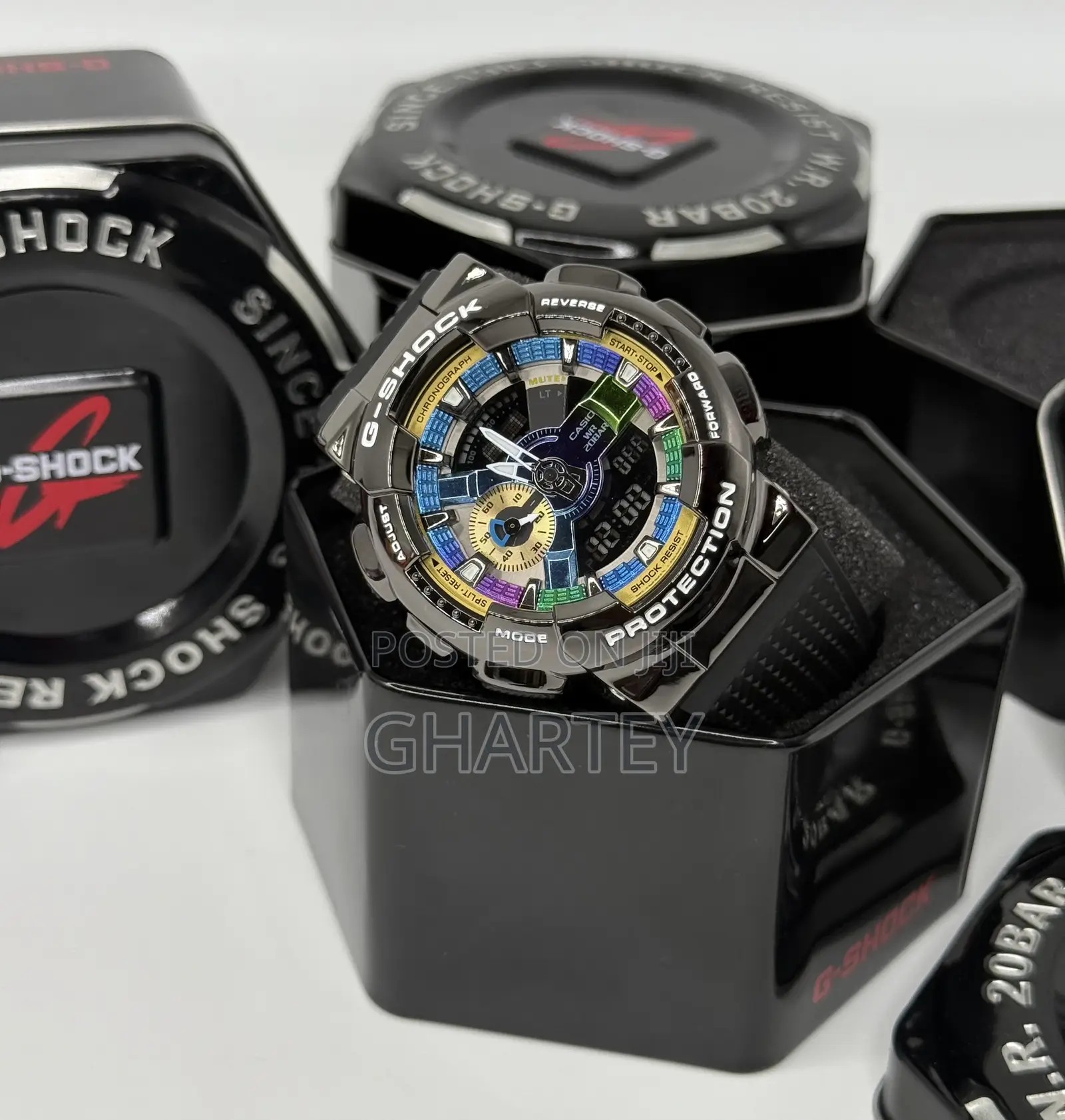 Blue Black Case Gshock Sports Watch