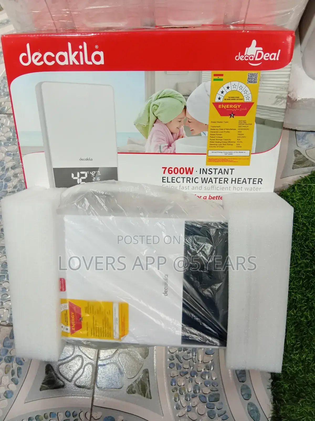 7600w. Instant Electric Empowering Decakila Water Heater