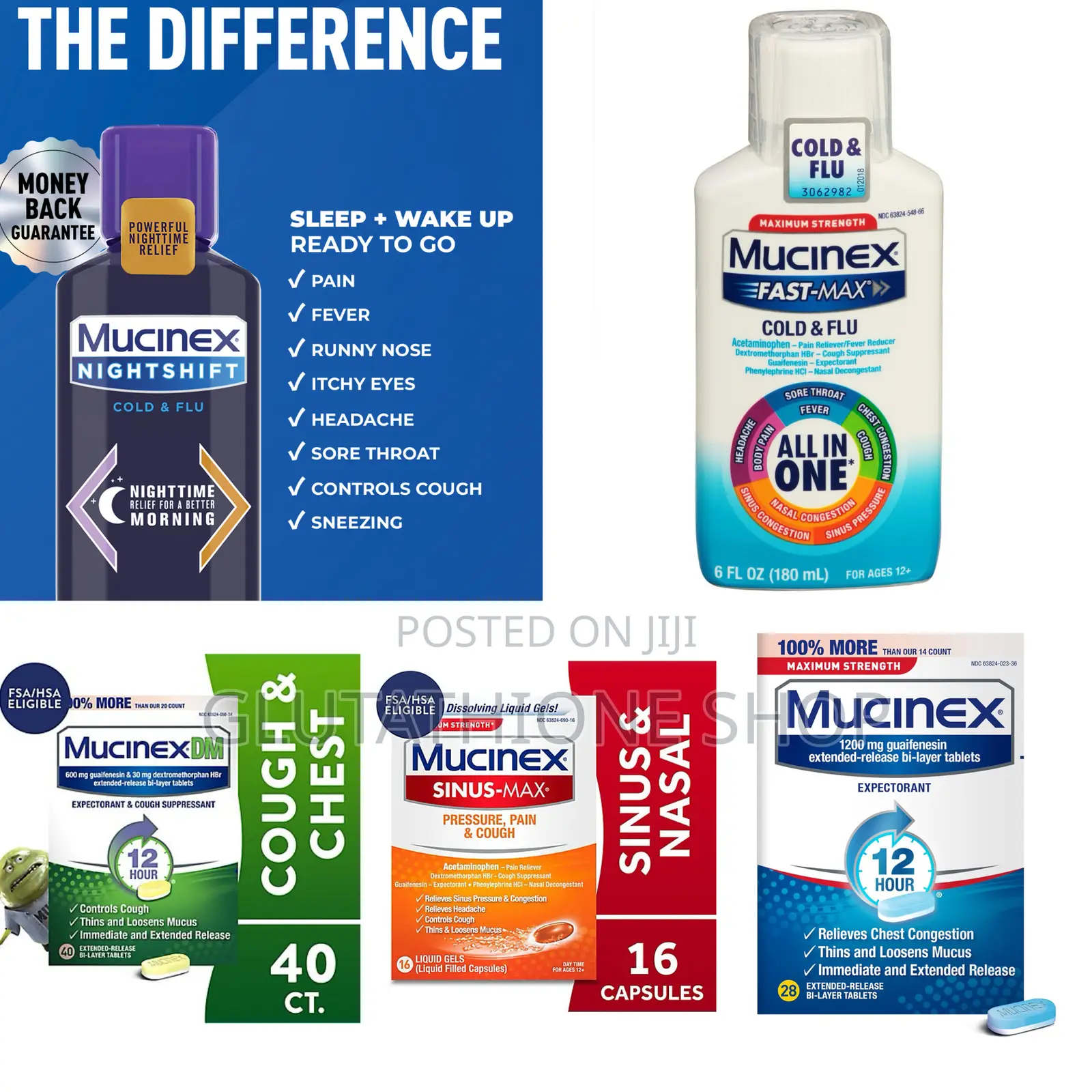 Maximum Strength Mucinex Fast-Max Cold Flu Caplets