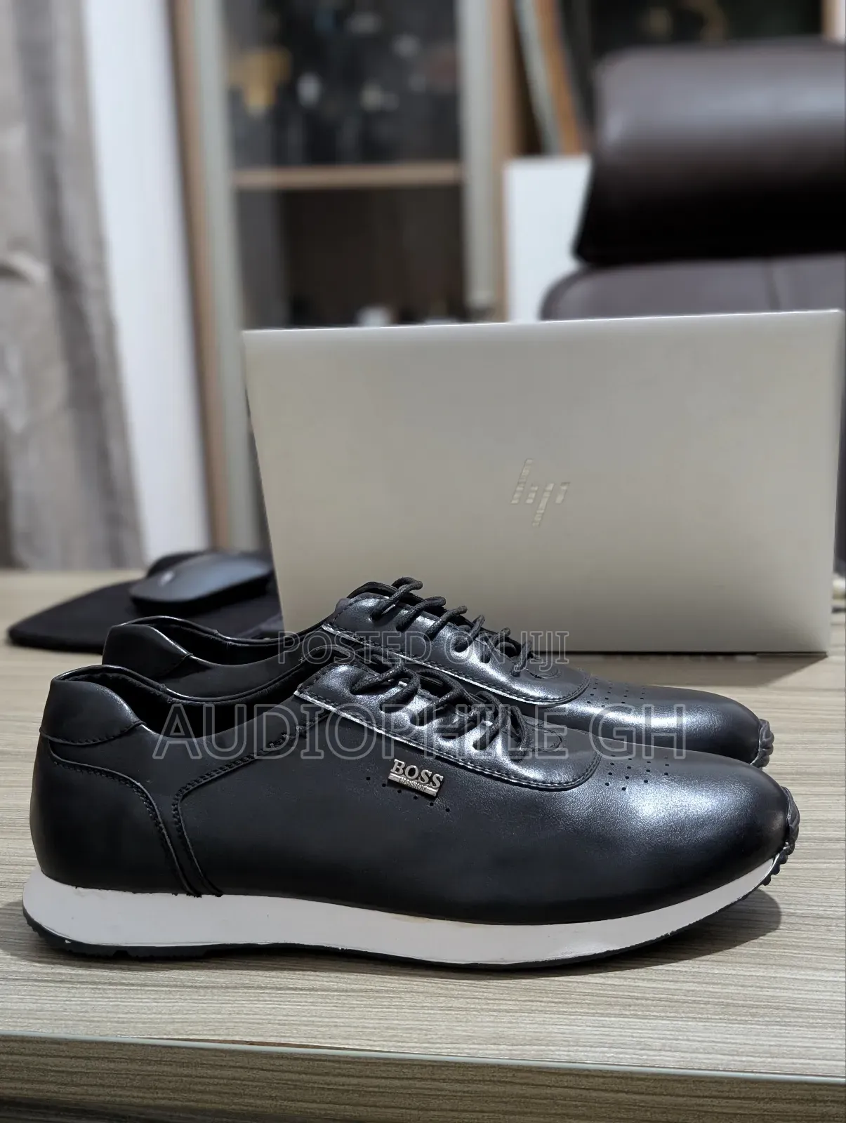 Quality Men's Leather Sneakers Black