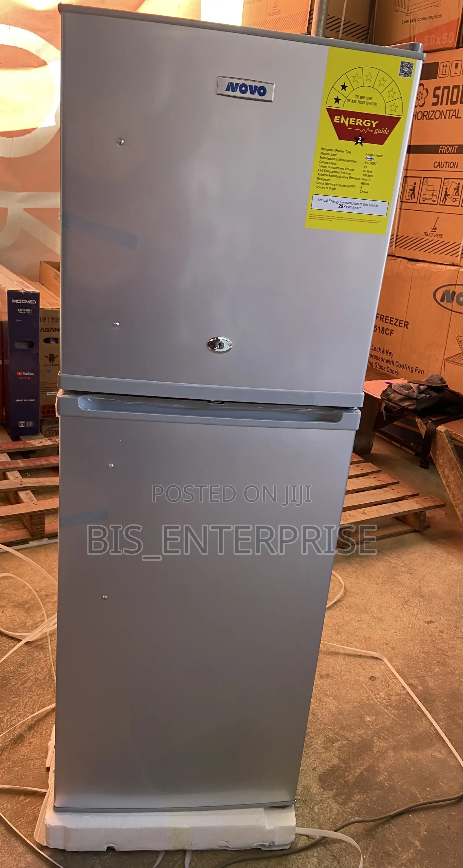Novo Refrigerator 145 Liters Top Freezer