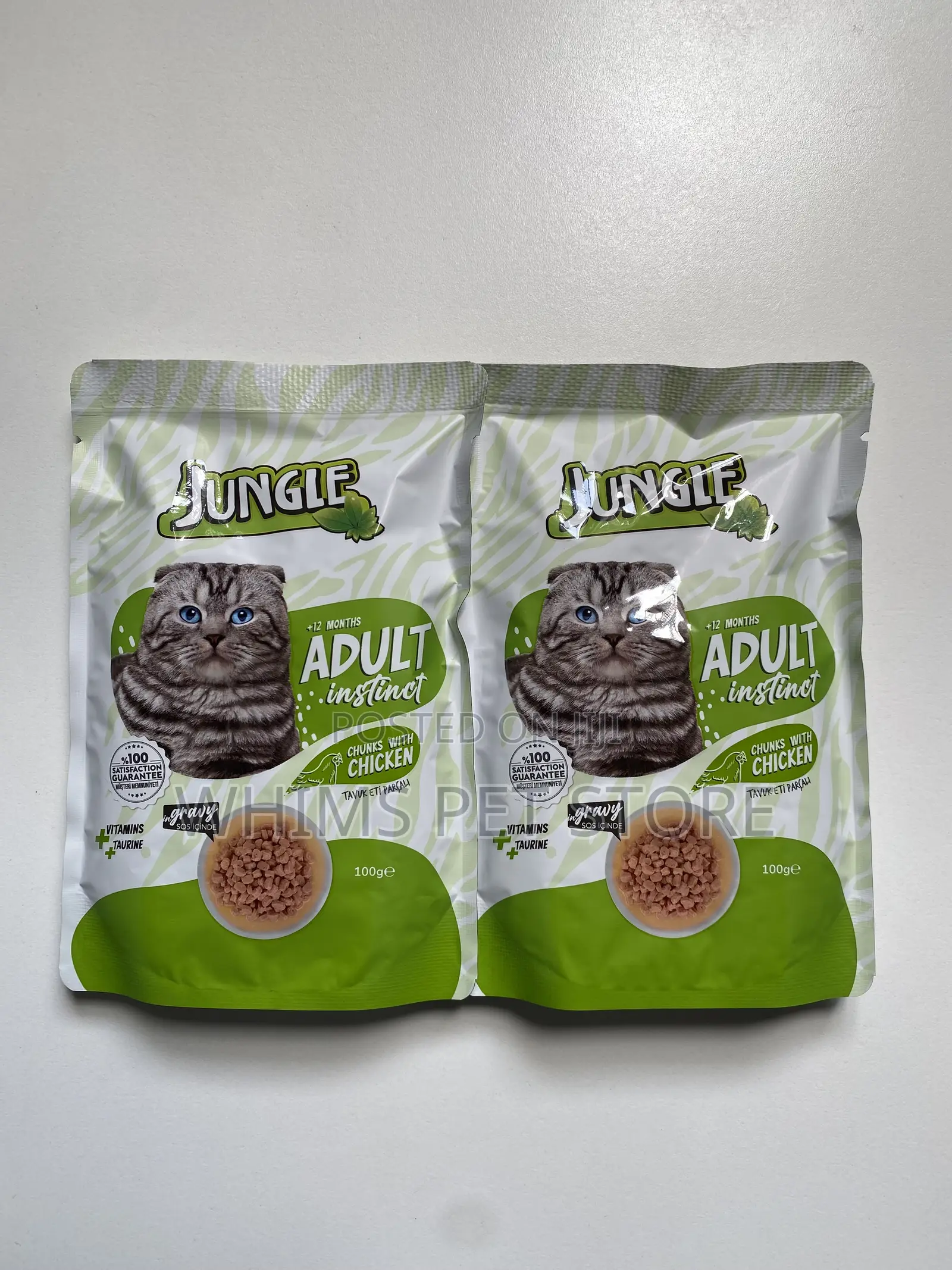Jungle Adult Cat Chunks With Chicken in Gravy