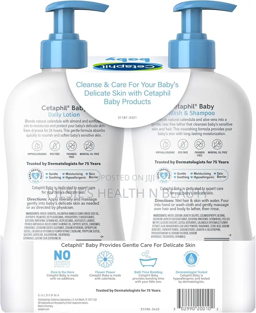 Cetaphil Baby Wash Shampoo Plus Body Lotion