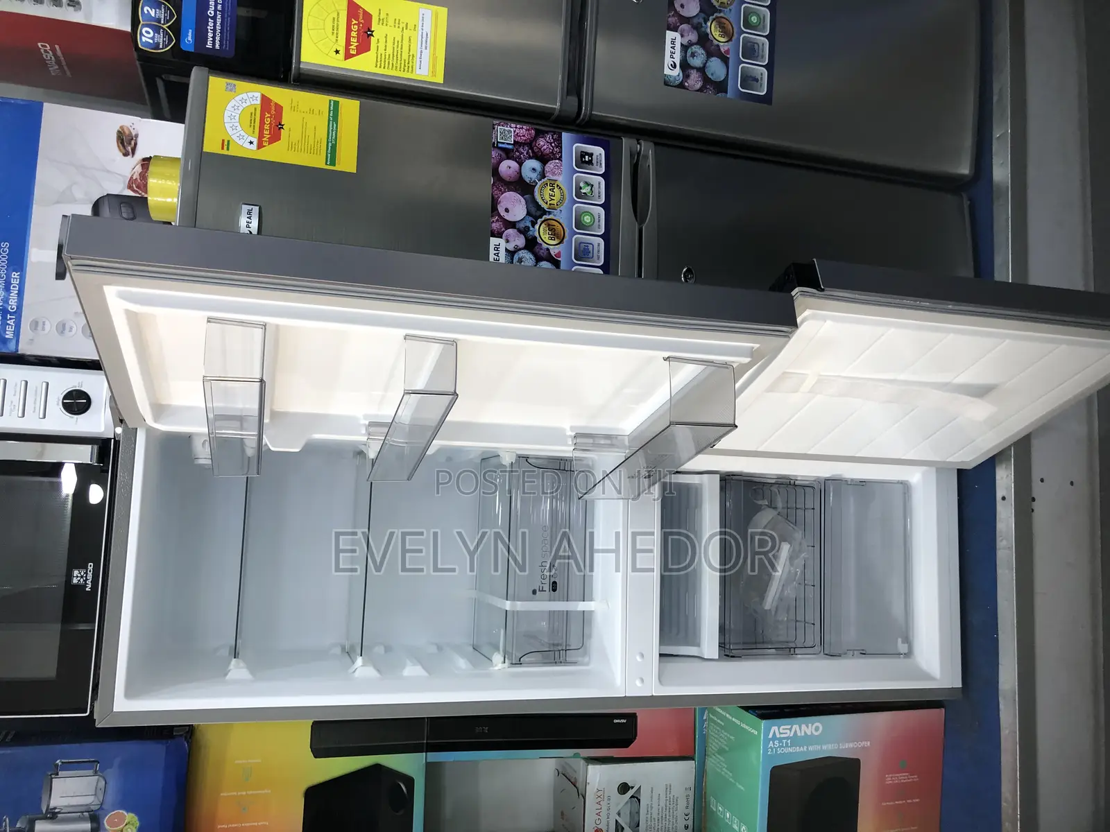 Fast Freezing Midea Double Door Fridge 174 Liters Available