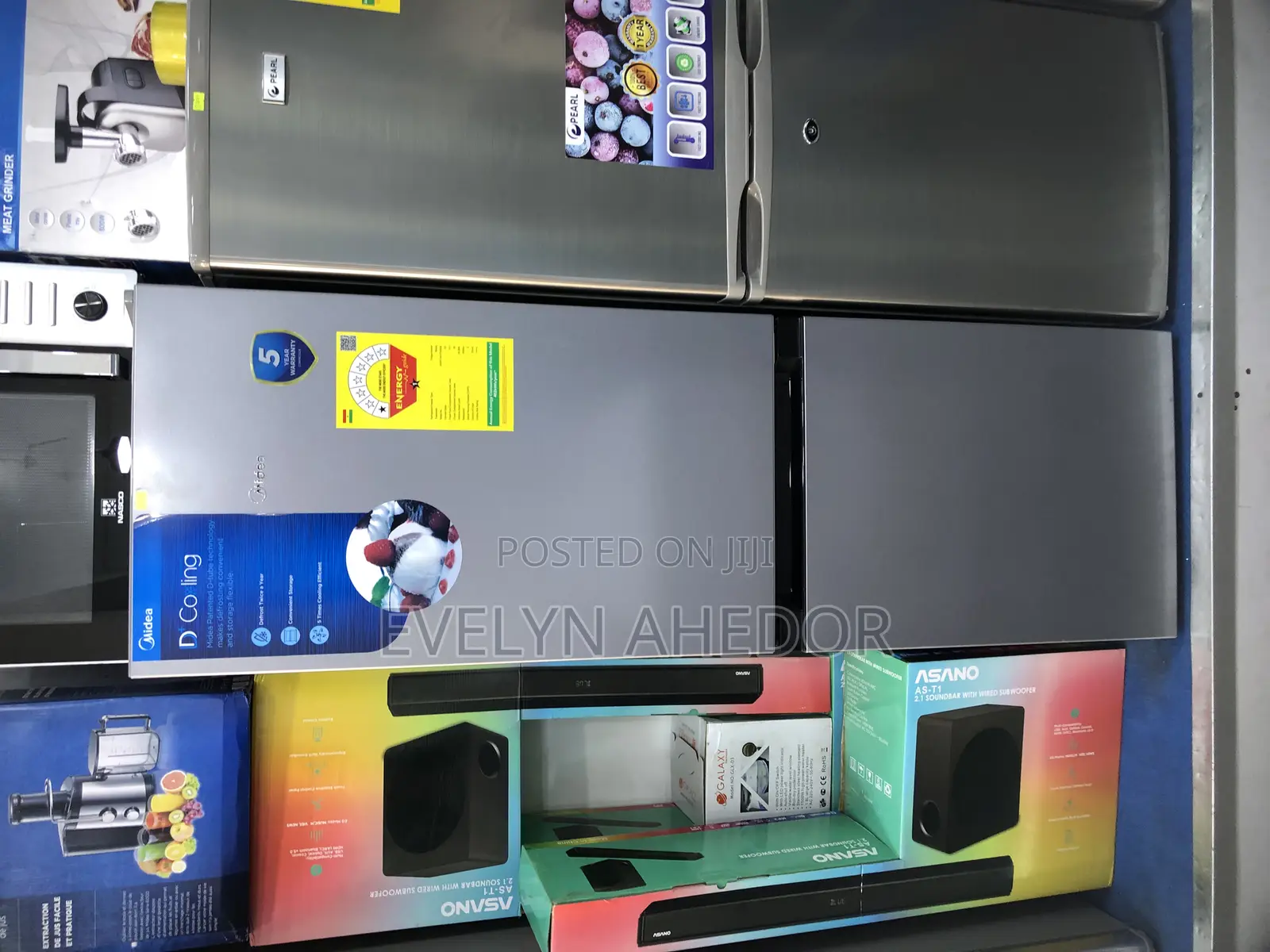 Fast Freezing Midea Double Door Fridge 174 Liters Available