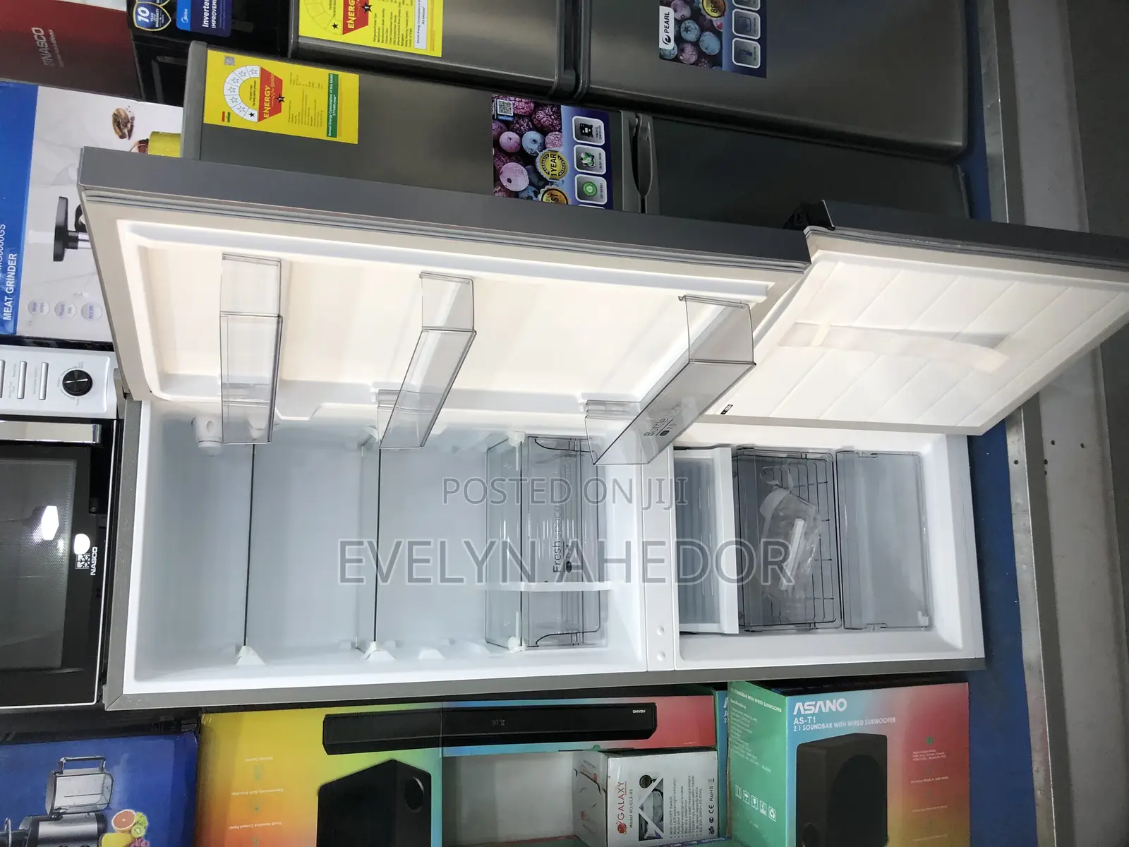 Fast Freezing Midea Double Door Fridge 174 Liters Available