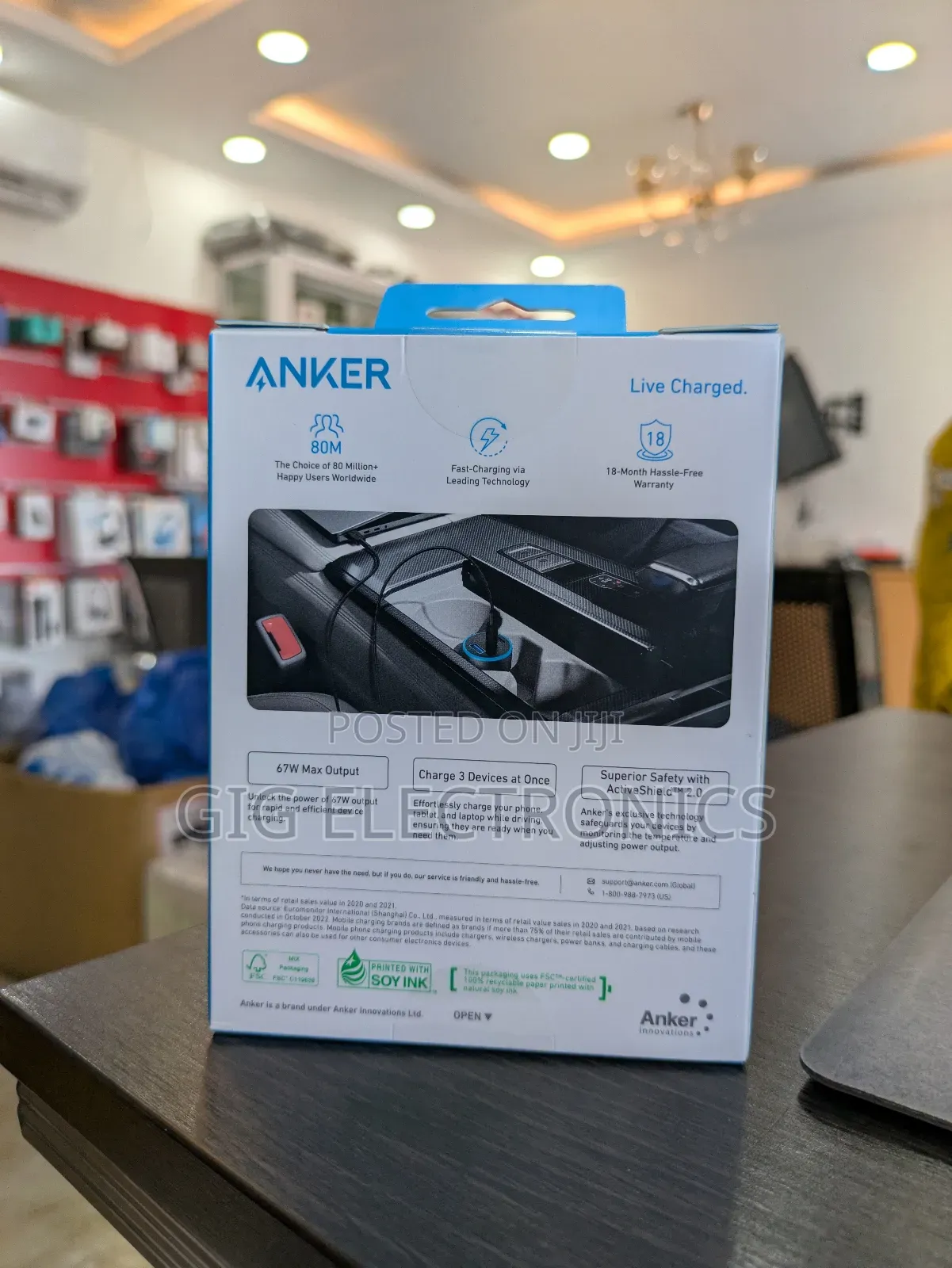 Anker 335 67w Fast Car Charger