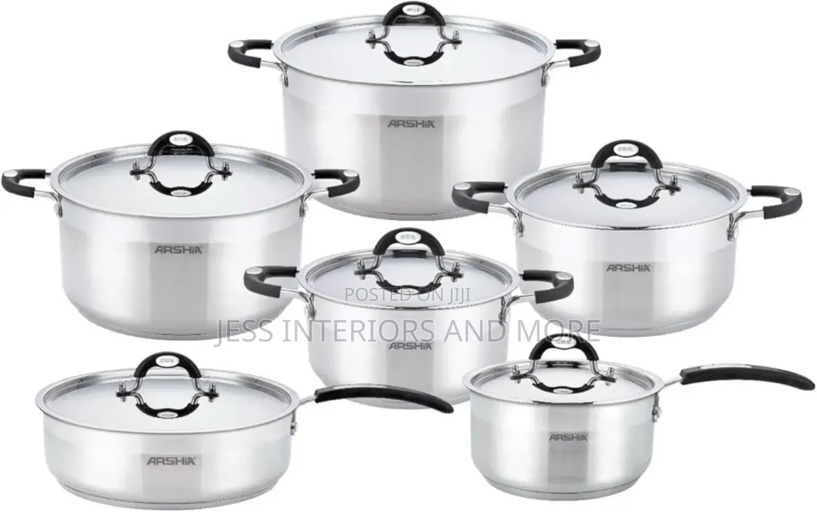 Arshia 12-Piece Stainless Steel Cookware Set