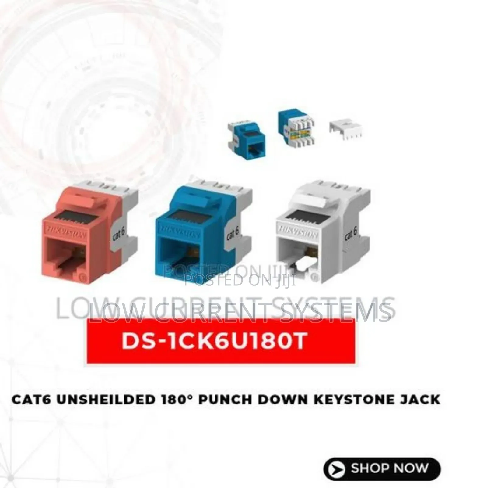 Hikvision Cat6 + Network Module Keystone G. Plated