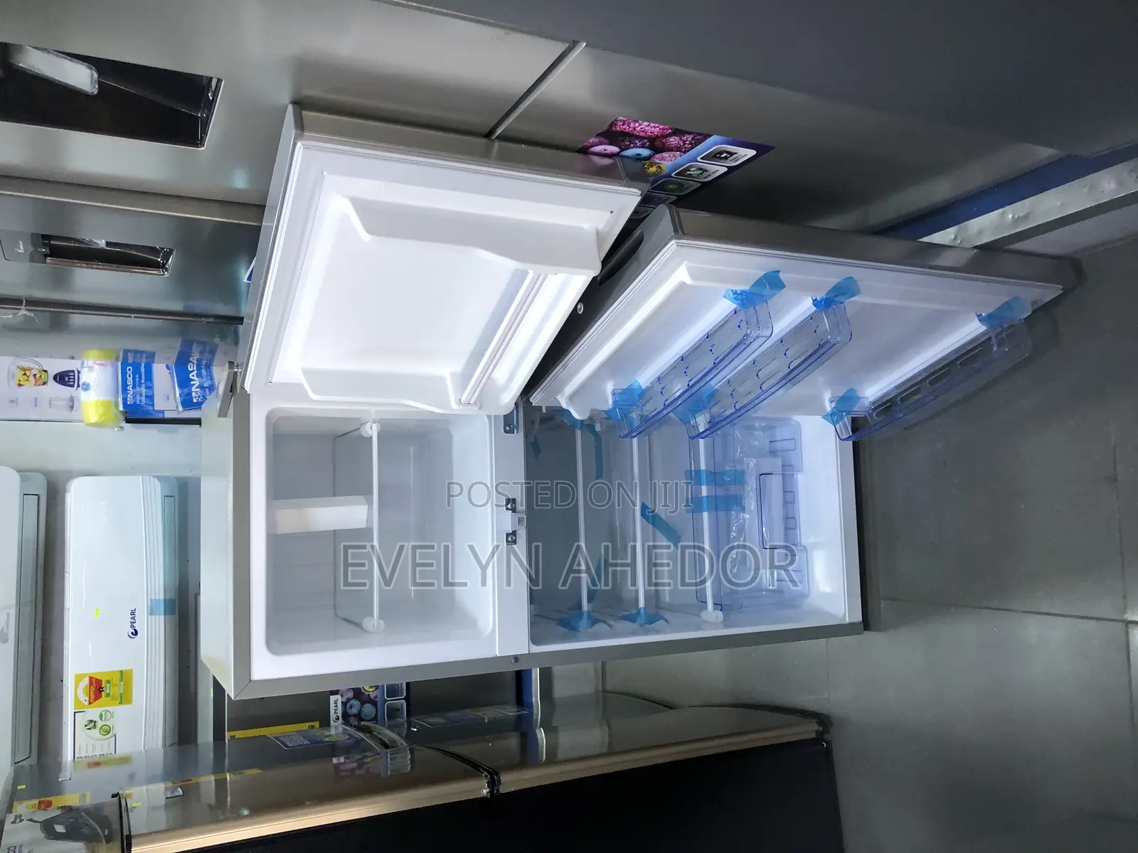Quiet and Affordable Pearl Double Door Fridge 108 Liters