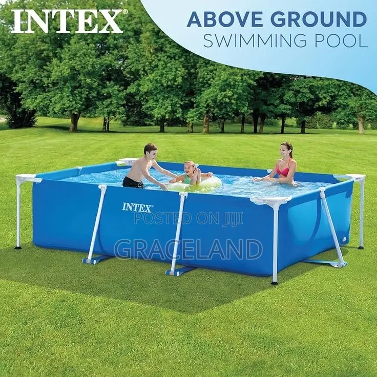 Intex Metal Frame Swimming Pool Adults 2.6m X 1.6m X 65 Cm