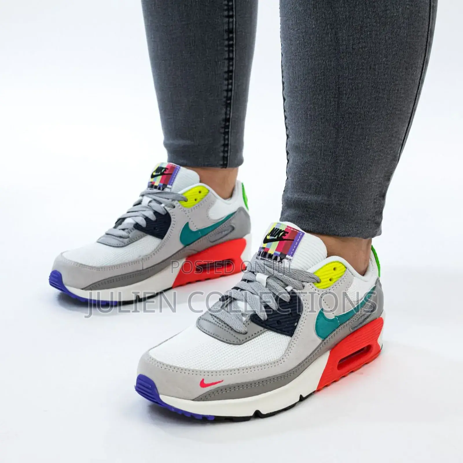 Nike Air Max 90 Cream Orange and Green