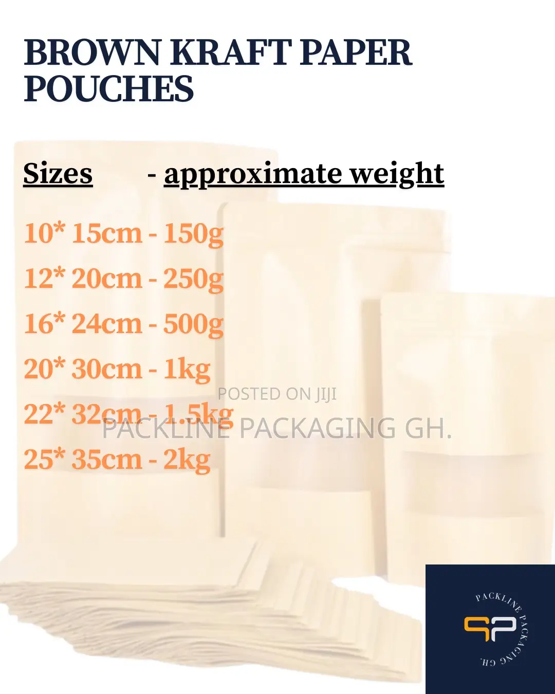 Kraft Paper Ziplock Pouches – Food Grade | Resealable
