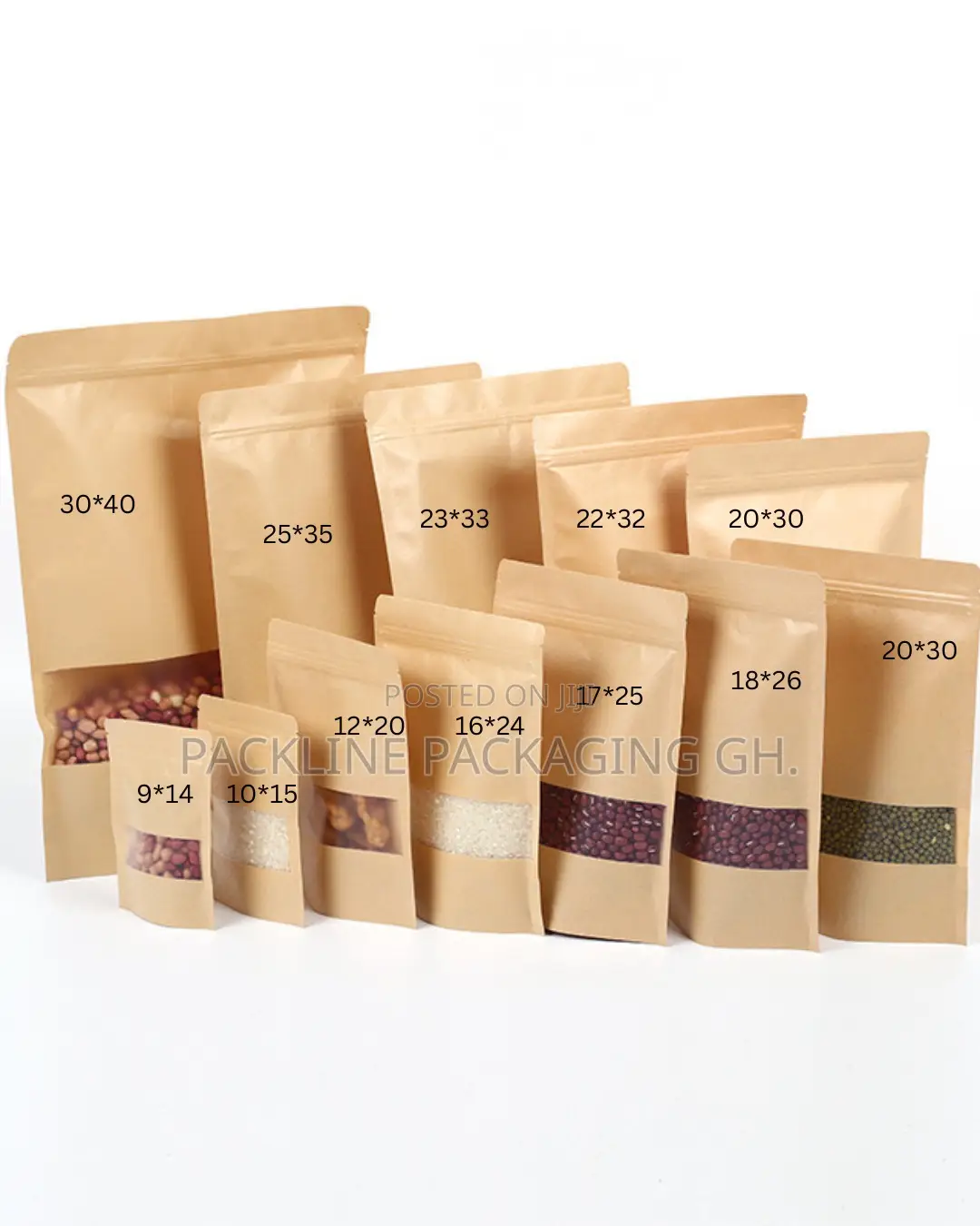 Kraft Paper Ziplock Pouches – Food Grade | Resealable