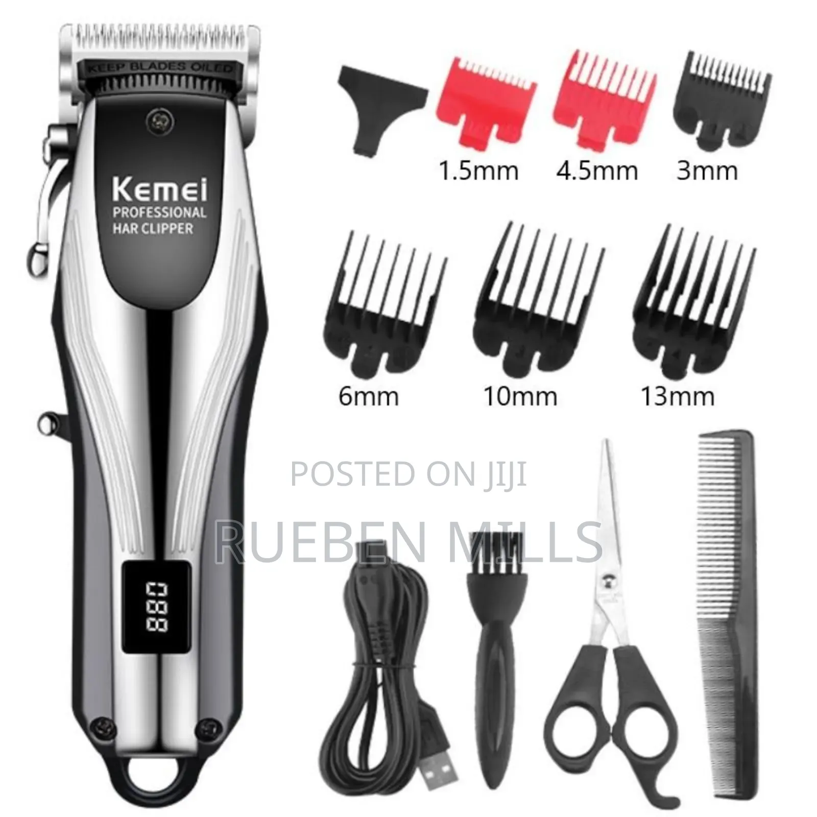 Silver Black Body Men Electric Shaver Barbering Machine