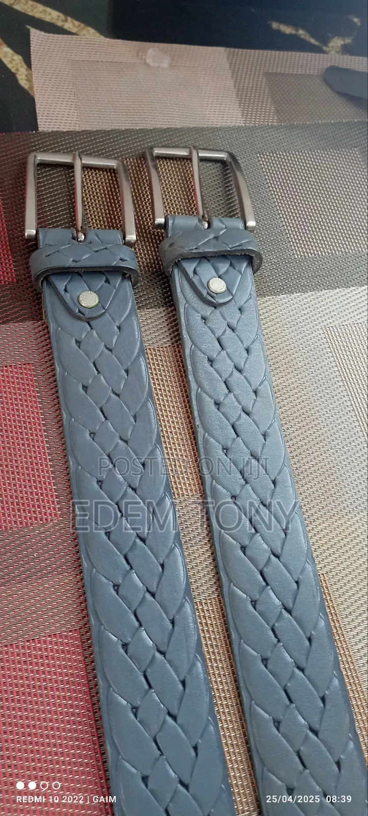 Lead Blue Genuine Leather Belts