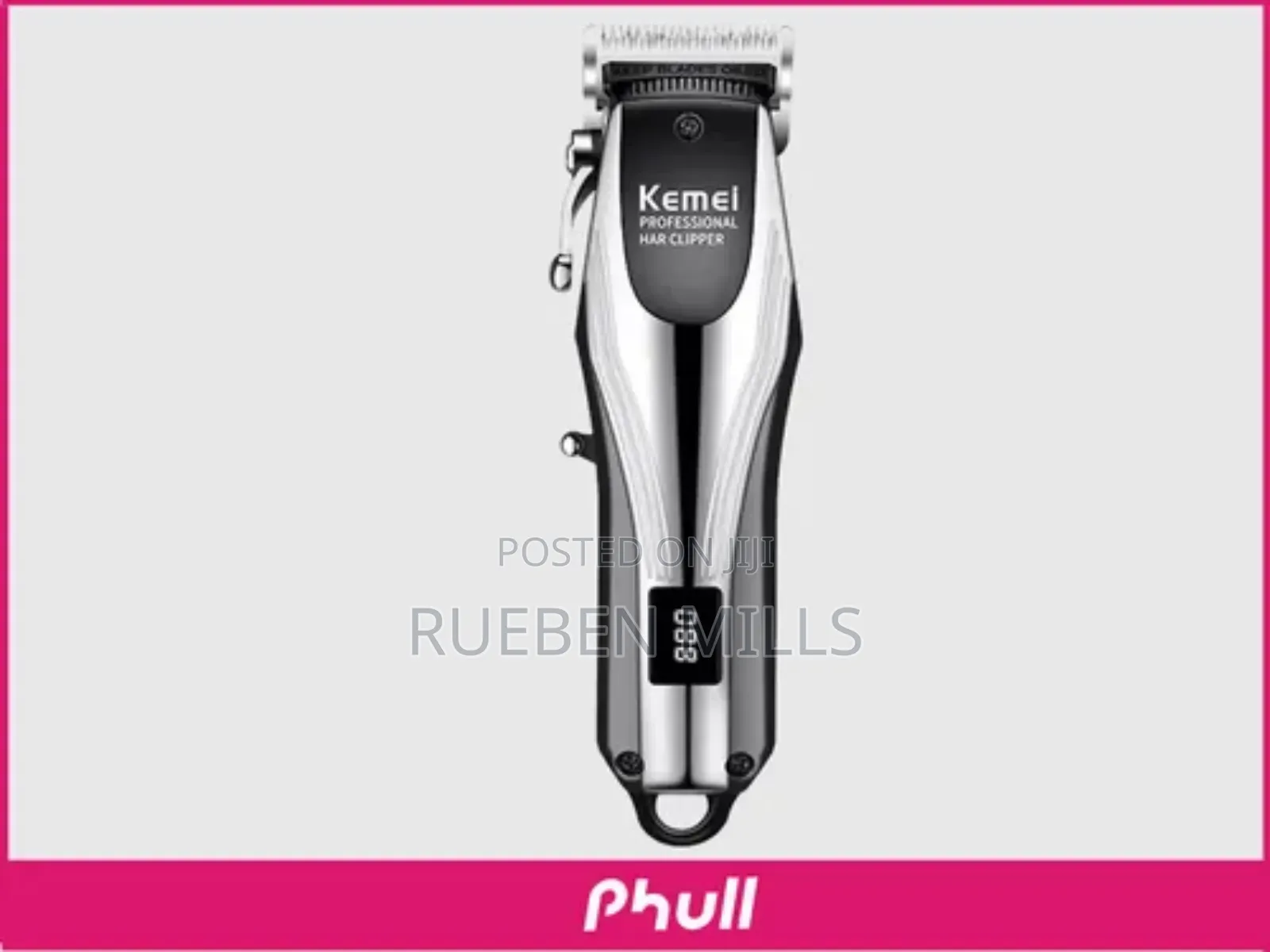 Kemei Km-2619 Pusher-Triple Blade Cordless Barbering Machine