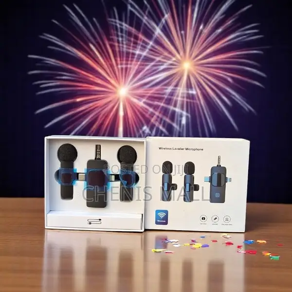 Double Wireless Microphone for Interview Livestream Etc