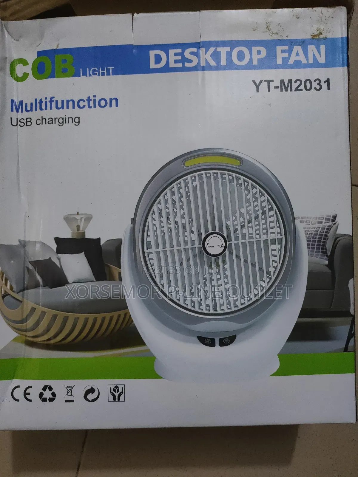 Desktop Yt-M2031 Strong Chargeable Fan