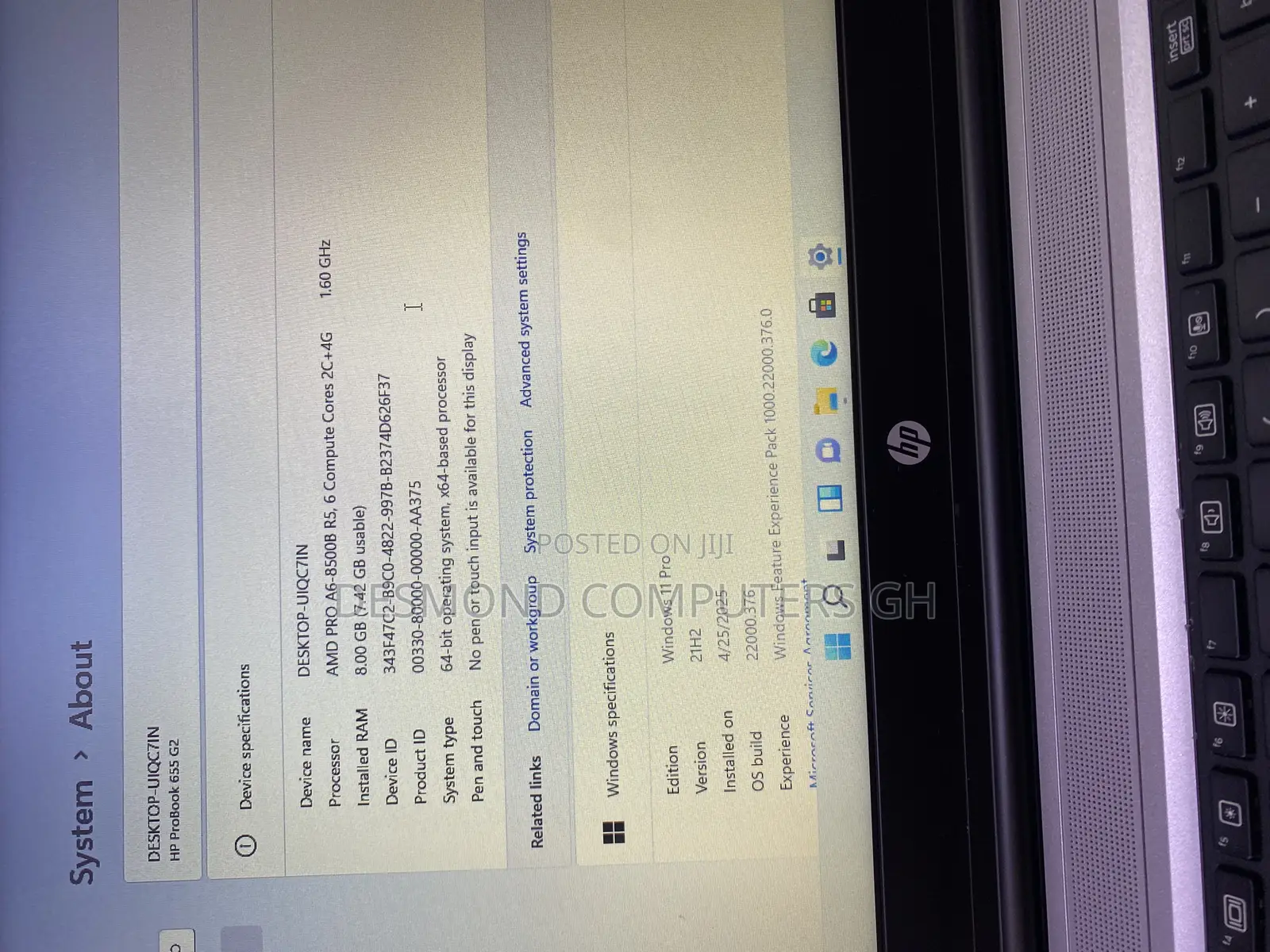 Laptop HP ProBook 655 G3 8GB AMD A6 SSD 256GB