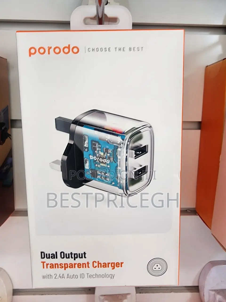 Porodo Dual Output Transparent Charger