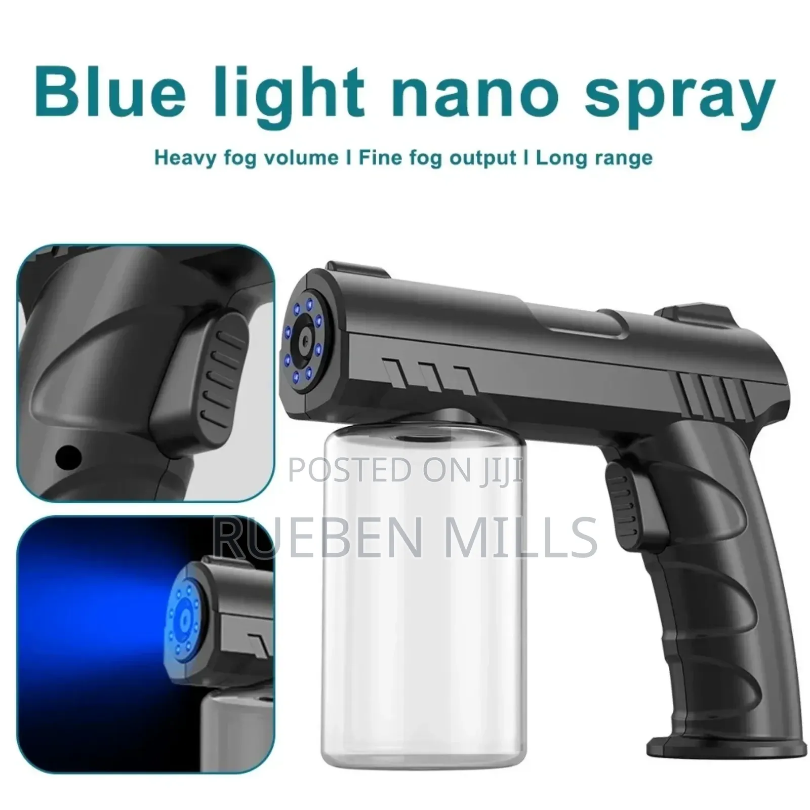 Beauty Salon Black Chargeable Alcohol Spray Gun Machine